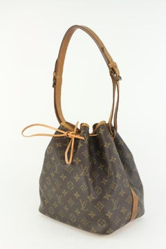 Louis Vuitton Monogram Petit Noe Drawstring Bucket Hobo 11LV106