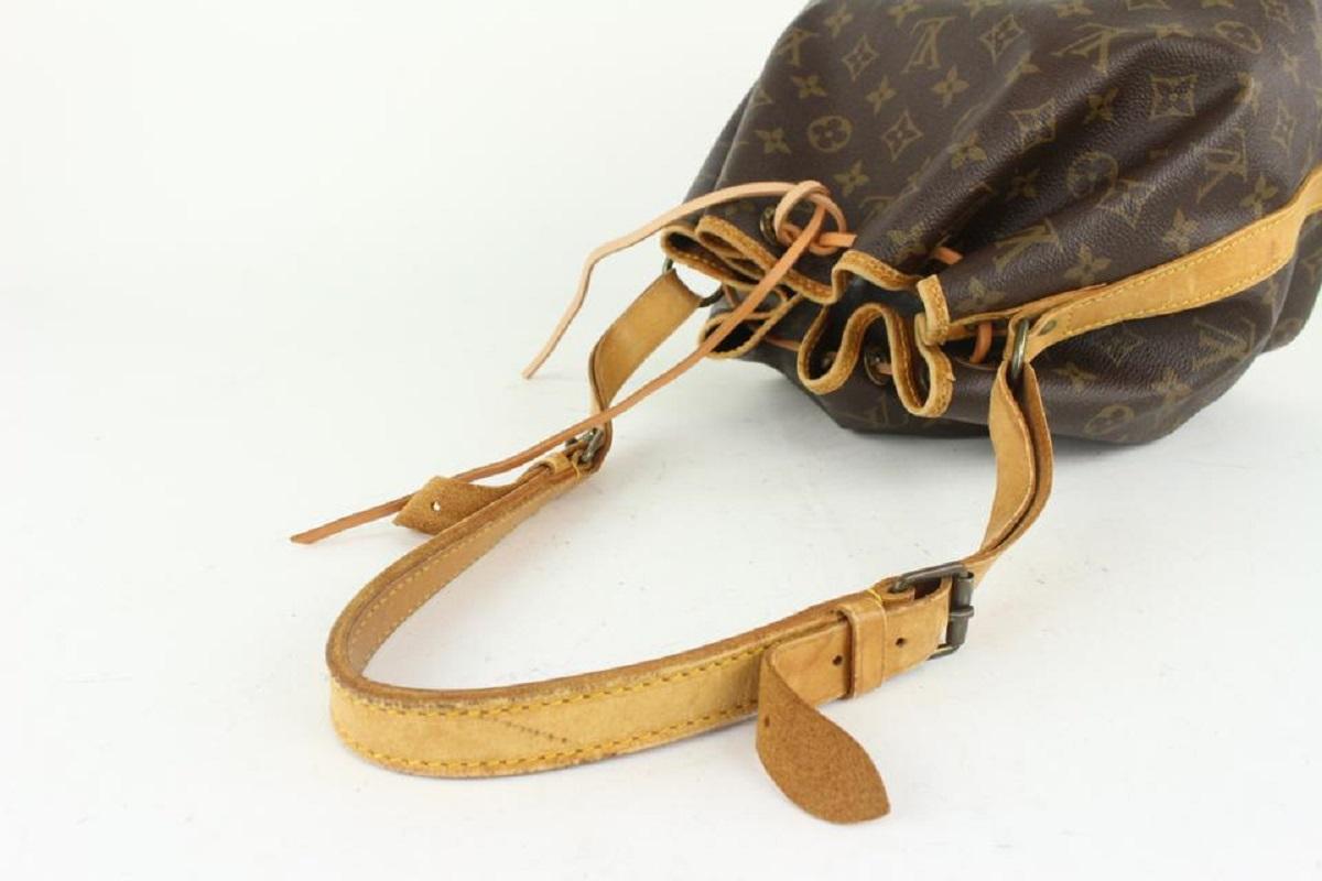 Brown Louis Vuitton Monogram Petit Noe Drawstring Bucket Hobo Bag 1019lv22 For Sale