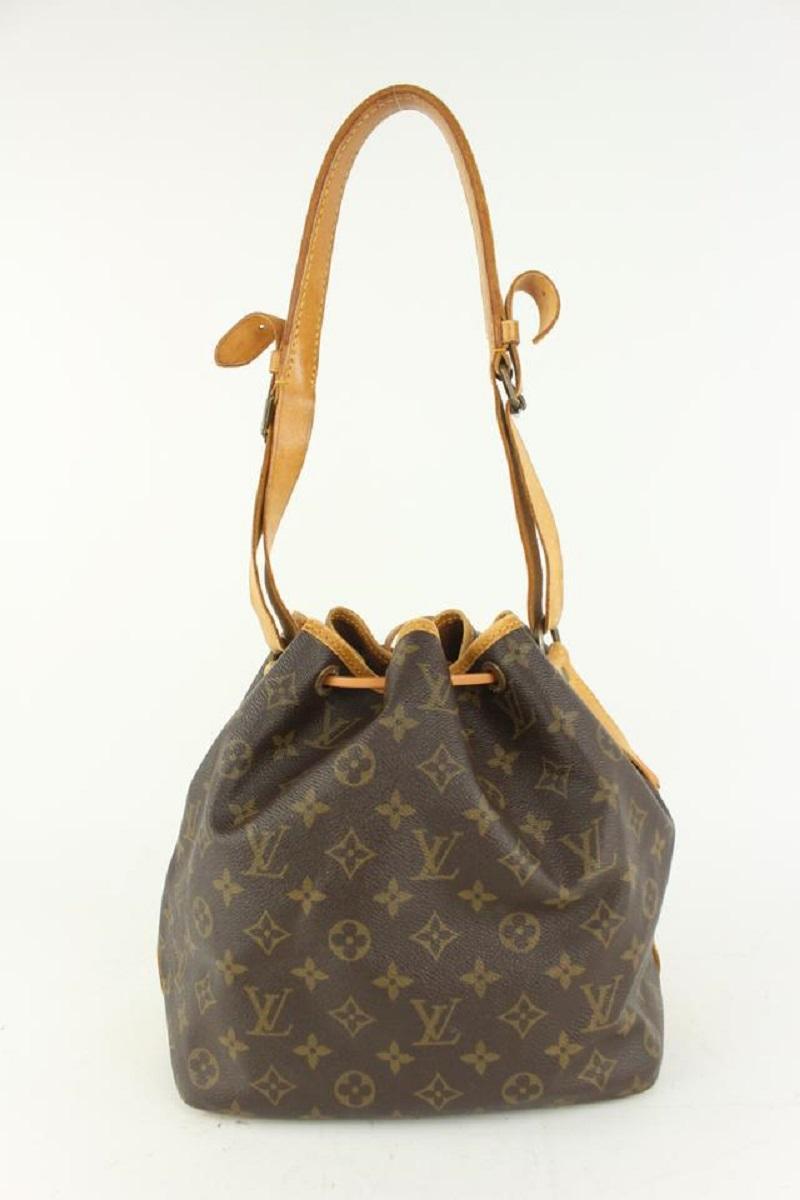 Women's Louis Vuitton Monogram Petit Noe Drawstring Bucket Hobo Bag 1019lv22 For Sale