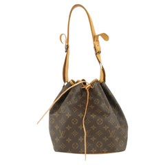 Vintage Louis Vuitton Monogram Petit Noe Drawstring Bucket Hobo Bag 1019lv22