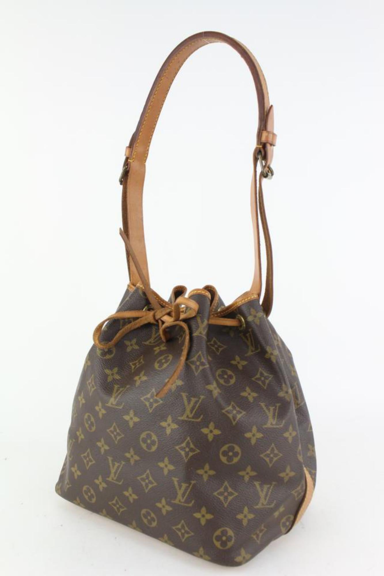 Louis Vuitton Monogram Petit Noe Drawstring Bucket Hobo Bag 105lv15 4