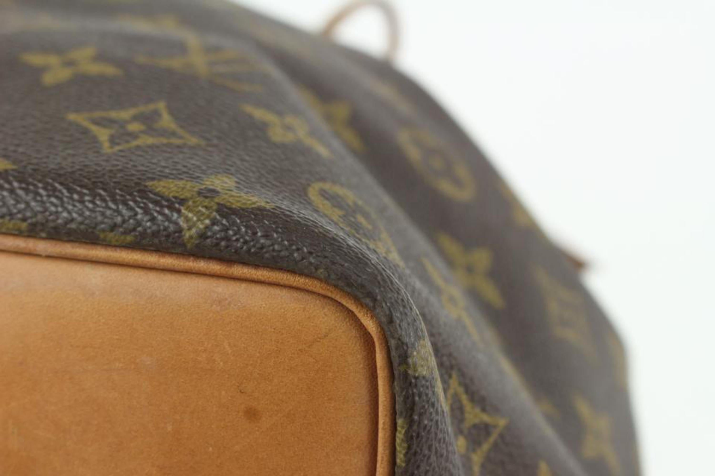 Brown Louis Vuitton Monogram Petit Noe Drawstring Bucket Hobo Bag 105lv15