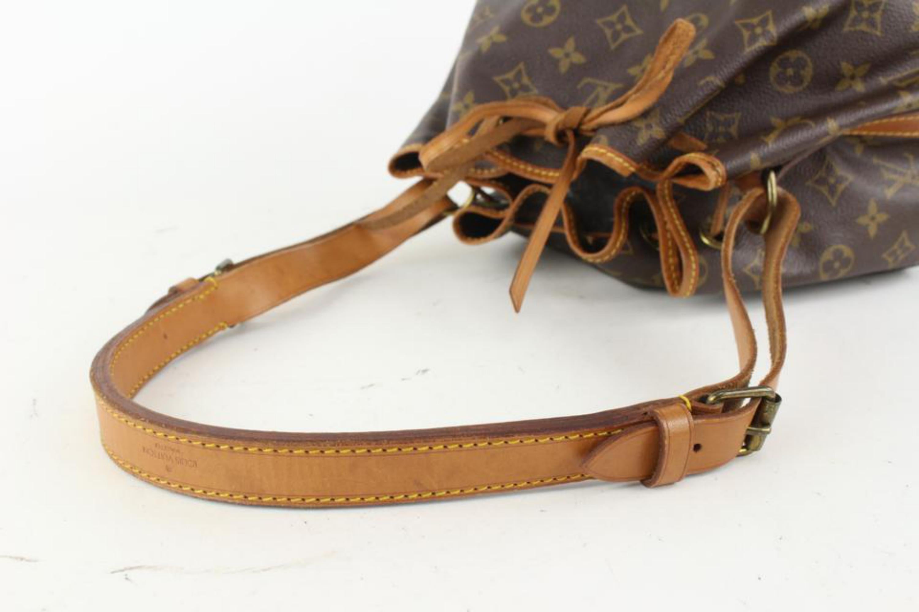 Louis Vuitton Monogram Petit Noe Drawstring Bucket Hobo Bag 105lv15 In Fair Condition In Dix hills, NY