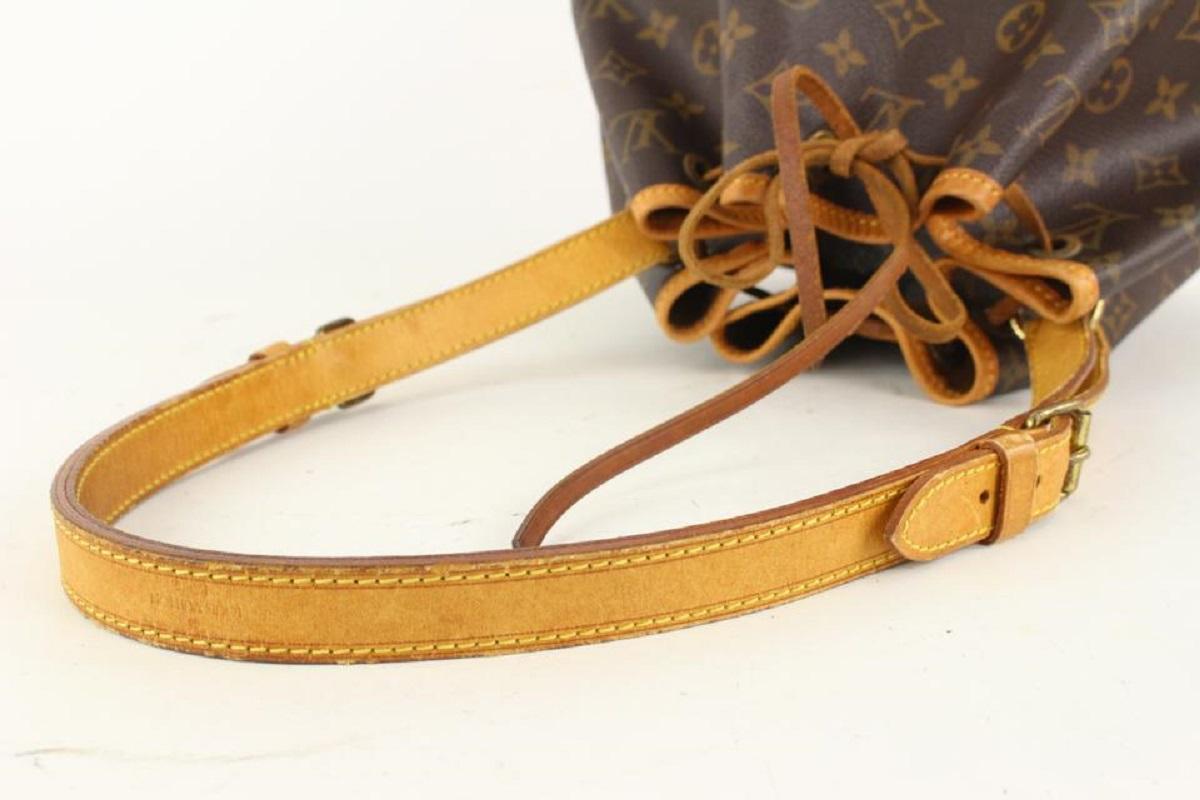 Brown Louis Vuitton Monogram Petit Noe Drawstring Bucket Hobo Bag 922lv89
