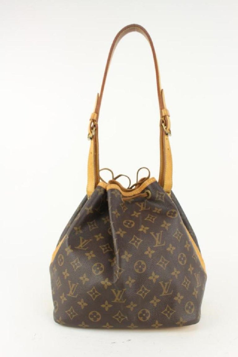 Louis Vuitton, Bags, Authenticity Guaranteed Louis Vuitton Monogram Petit  Noe Shoulder Drawstring Bag