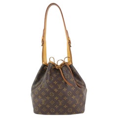 Louis Vuitton Monogram Petit Noe Drawstring Bucket Hobo Bag 922lv89