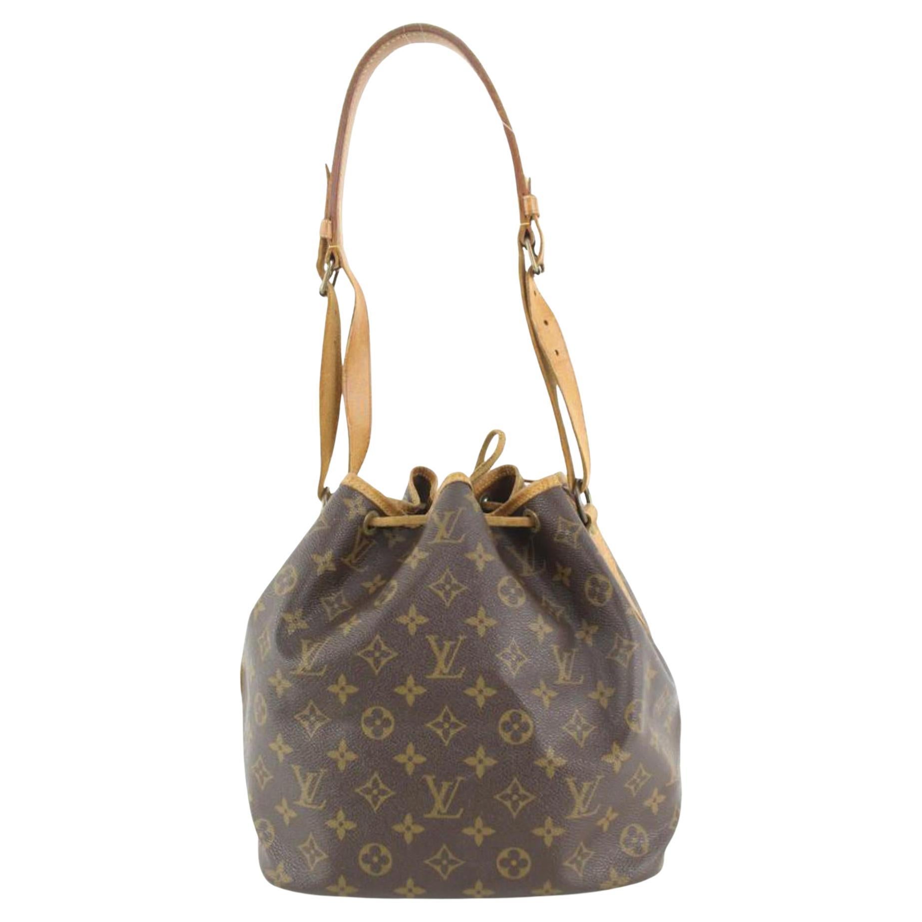 Louis Vuitton Monogram Petit Noe Drawstring Bucket Hobo Bag14lv20
