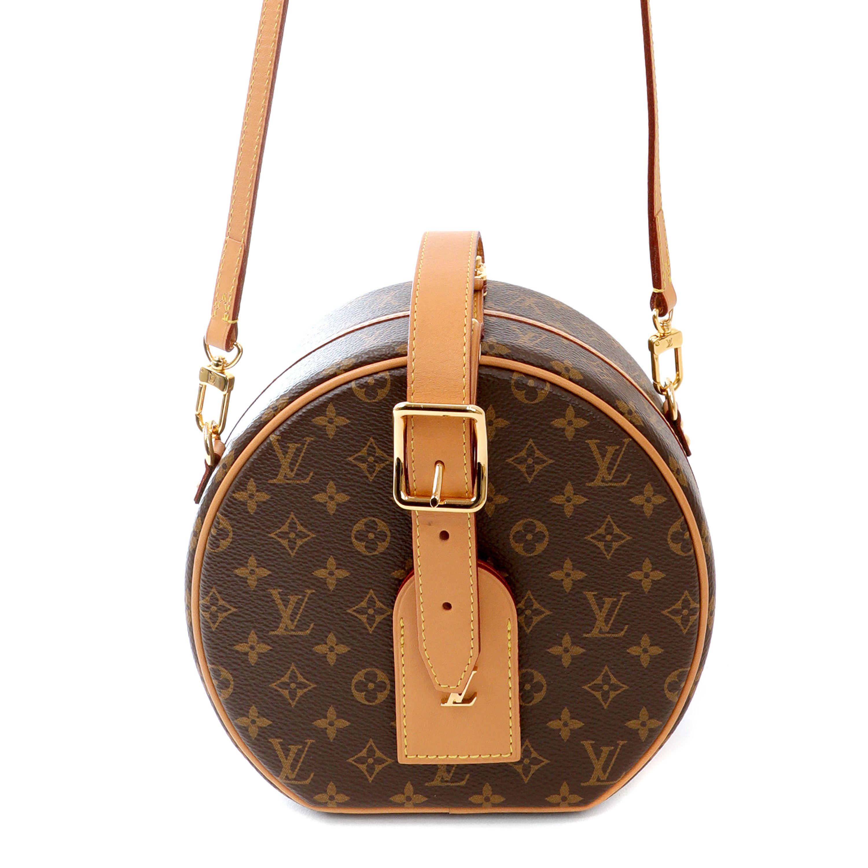 Brown Louis Vuitton Monogram Petite Boite Chapeau Crossbody Bag For Sale