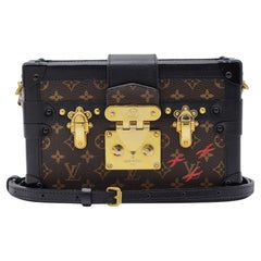 Louis Vuitton Monogram Petite Malle Trunk Clutch Shoulder Bag in Brown