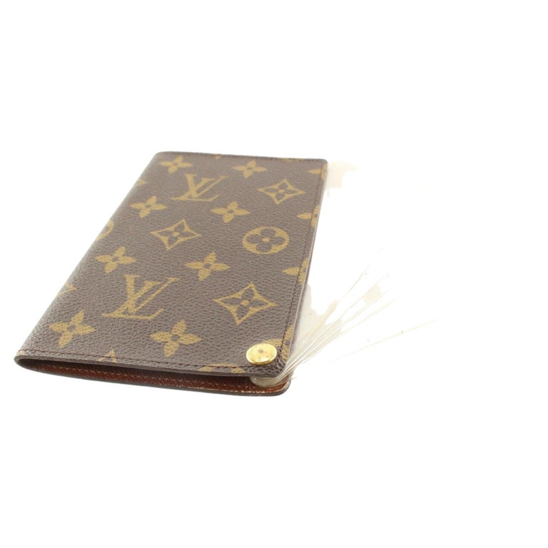 Louis Vuitton Damier Ebene Card Holder Long Bifold Wallet 928lv74