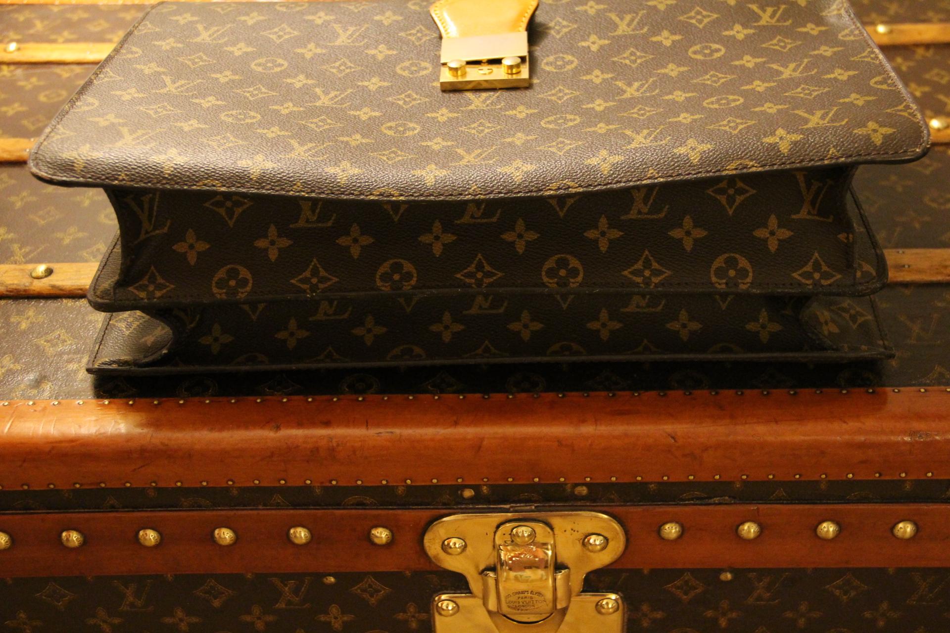 Louis Vuitton Monogram Pilot or Doctor's Briefcase, Louis vuitton Serviette For Sale 8