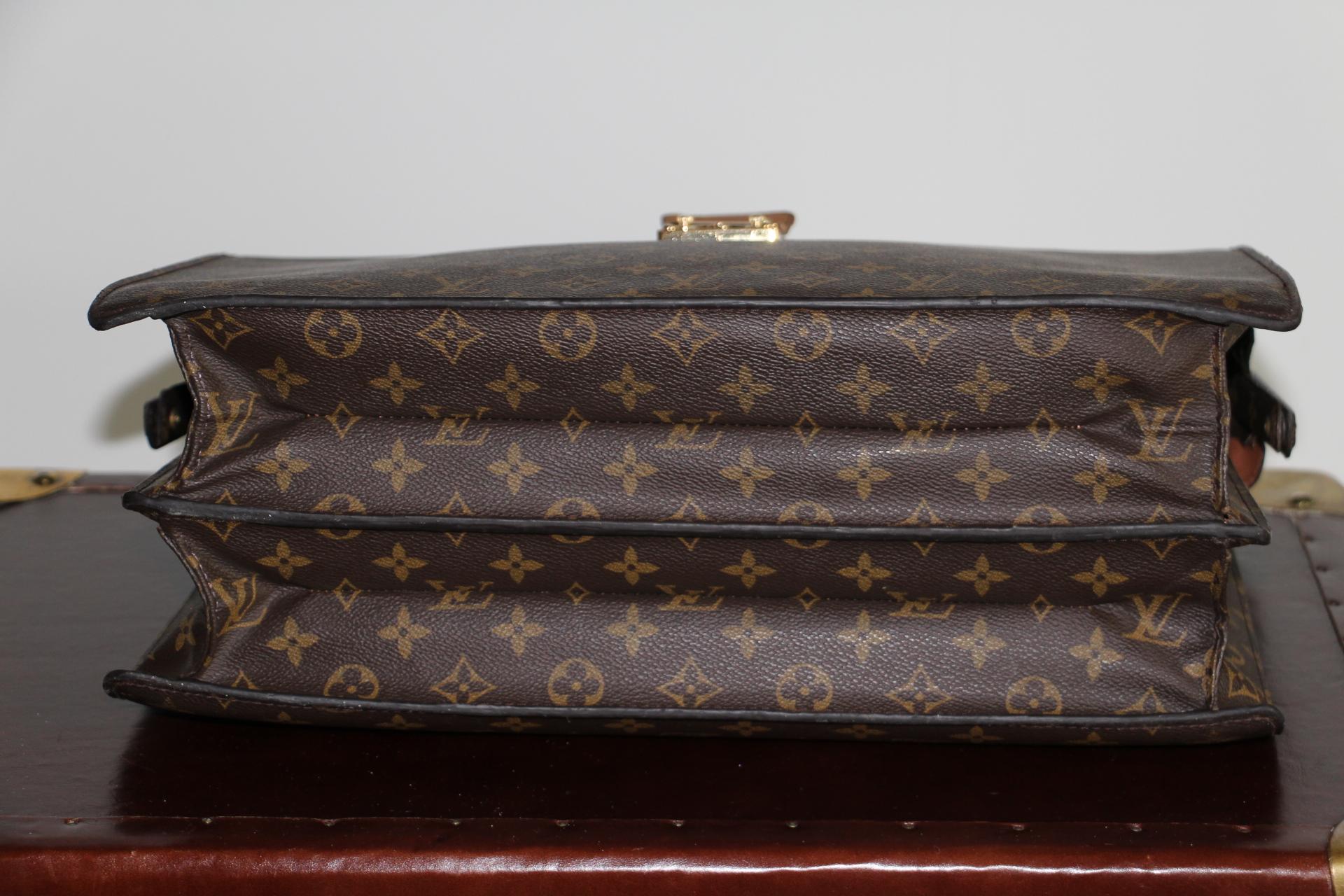 Louis Vuitton Monogram Pilot or Doctor's Briefcase, Louis vuitton Serviette For Sale 1