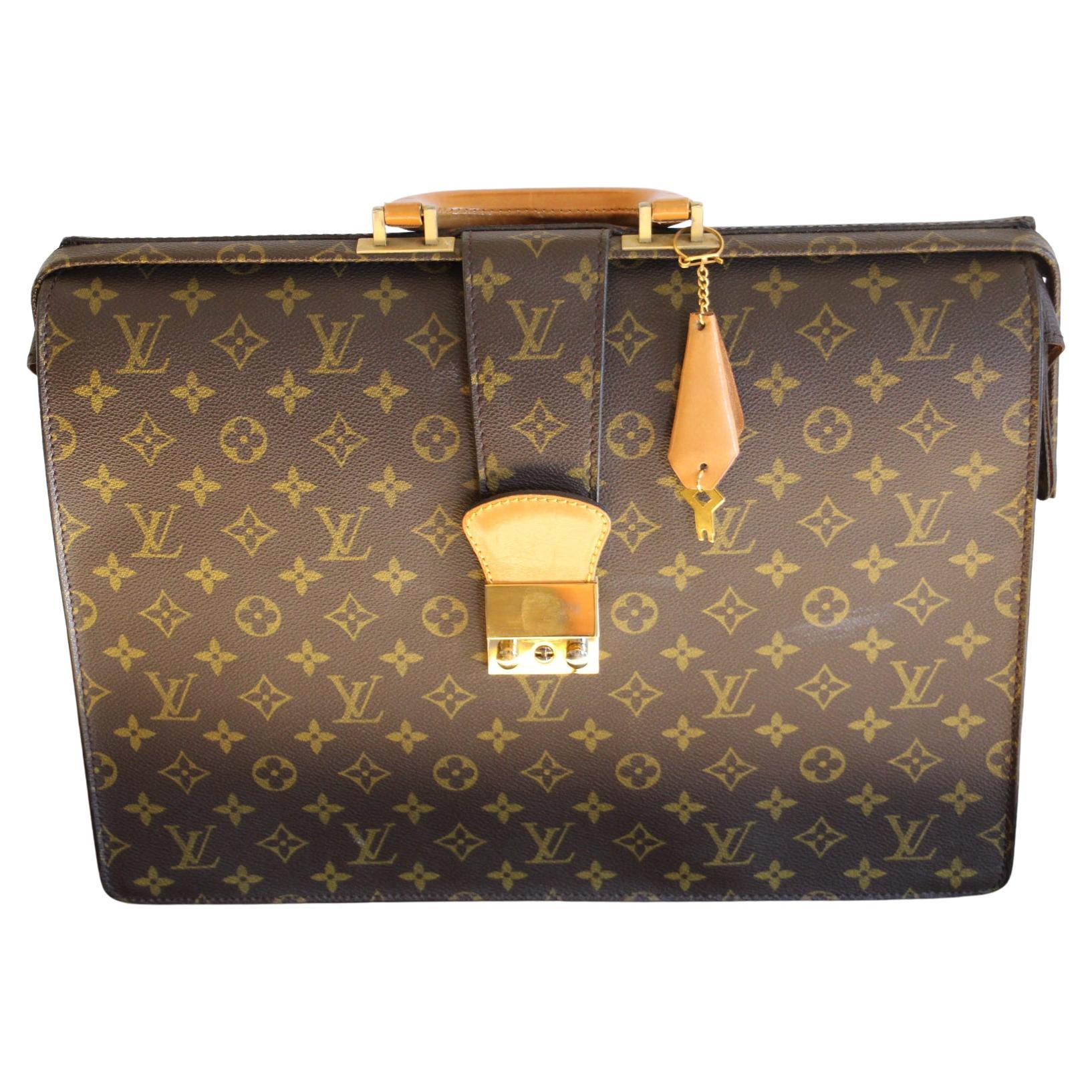 Louis Vuitton Monogram Pilot or Doctor's Briefcase, Louis vuitton Serviette For Sale