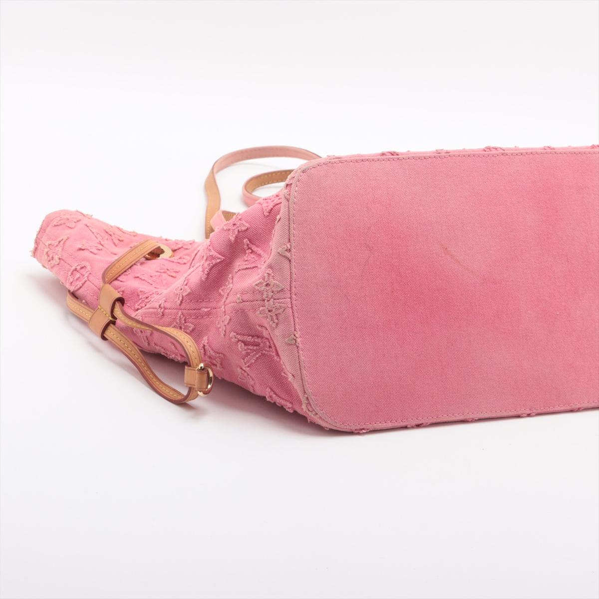 Louis Vuitton Monogram Pink Denim Applique Neverfull MM 1