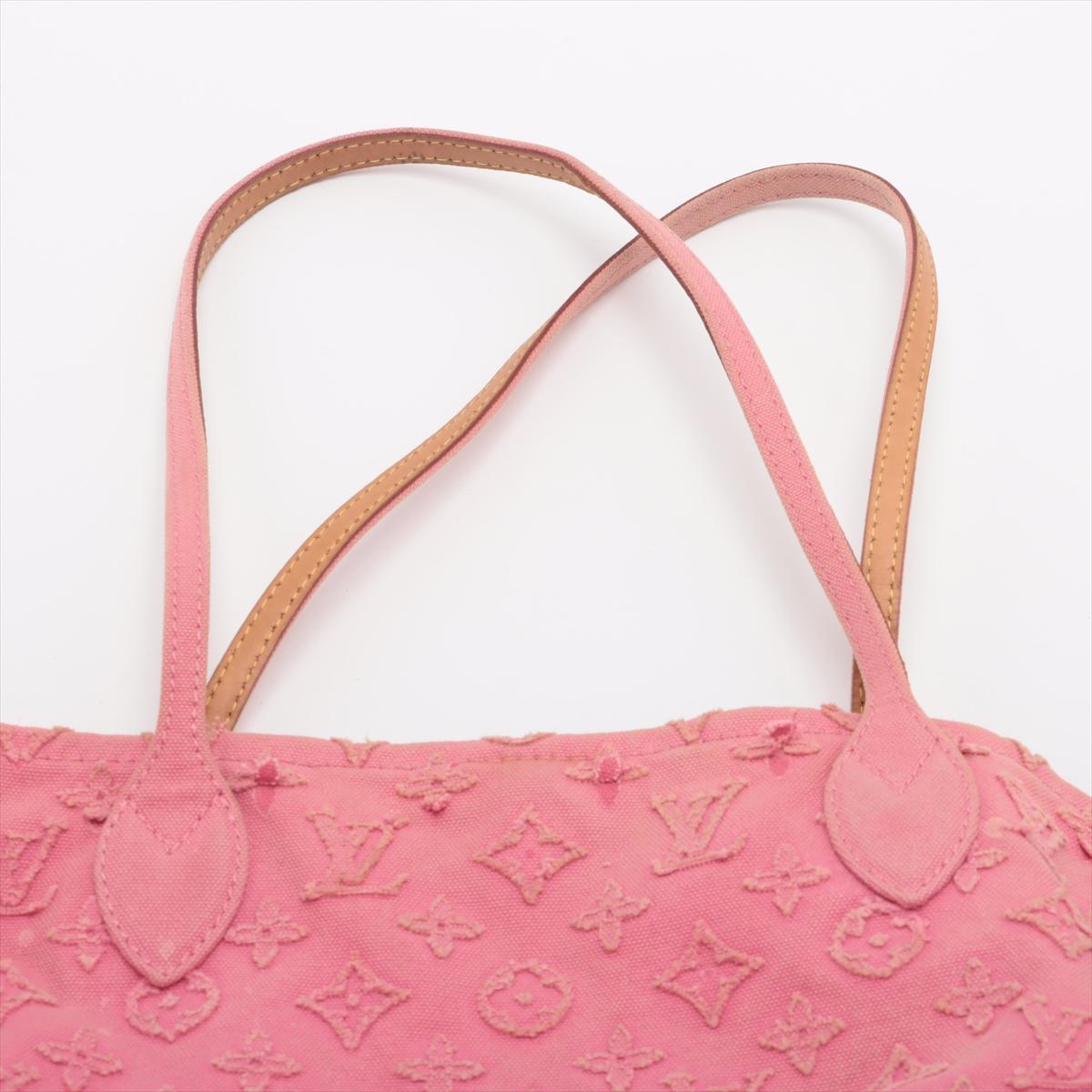 Louis Vuitton Monogram Pink Denim Applique Neverfull MM 3