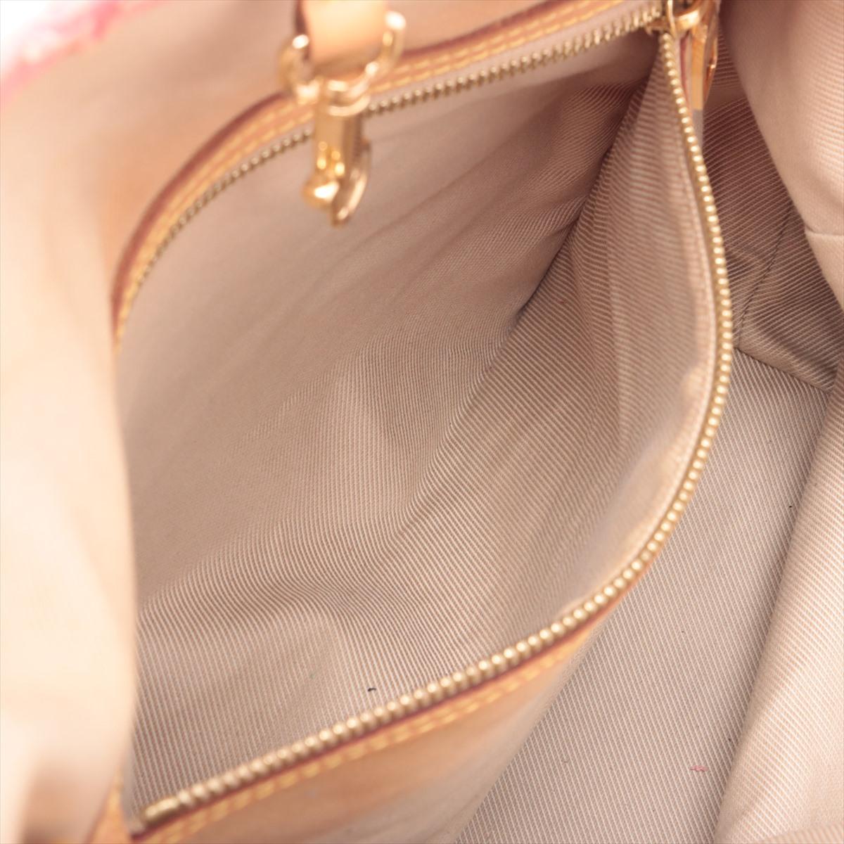 Louis Vuitton Monogram Pink Denim Applique Neverfull MM 5