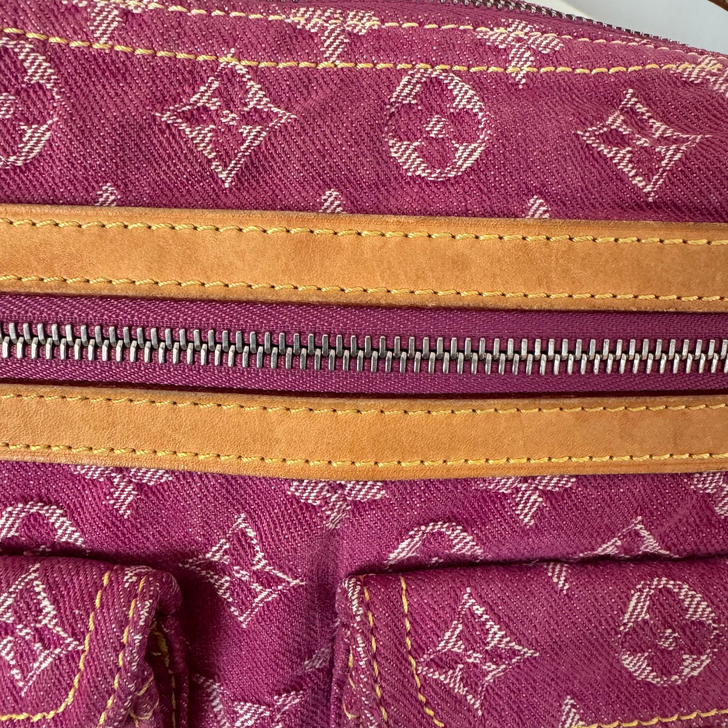 Louis Vuitton Monogram Pink Denim Baggy PM Shoulder Bag 6