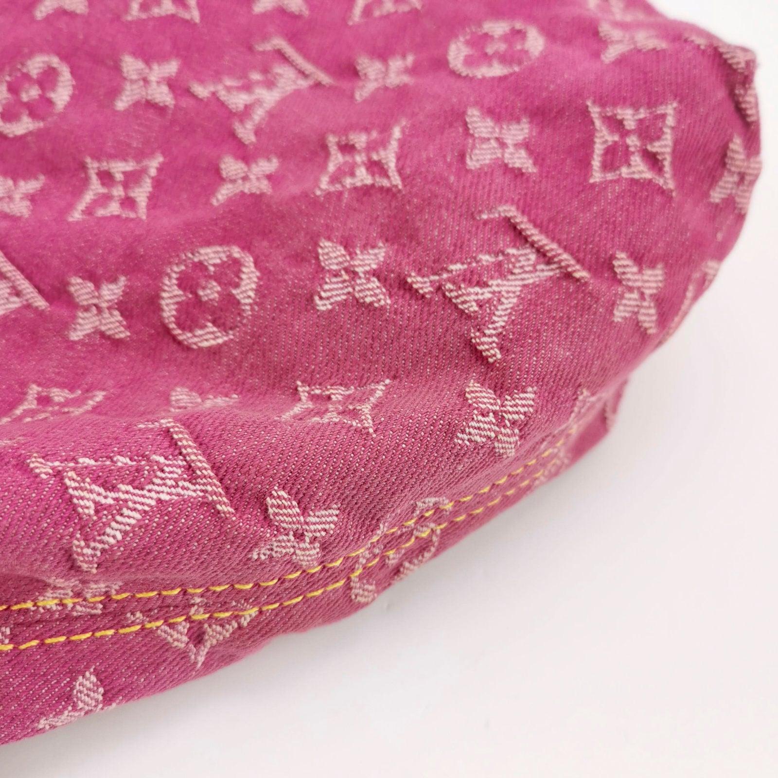 Louis Vuitton Monogram Pink Denim Baggy PM Shoulder Bag 8
