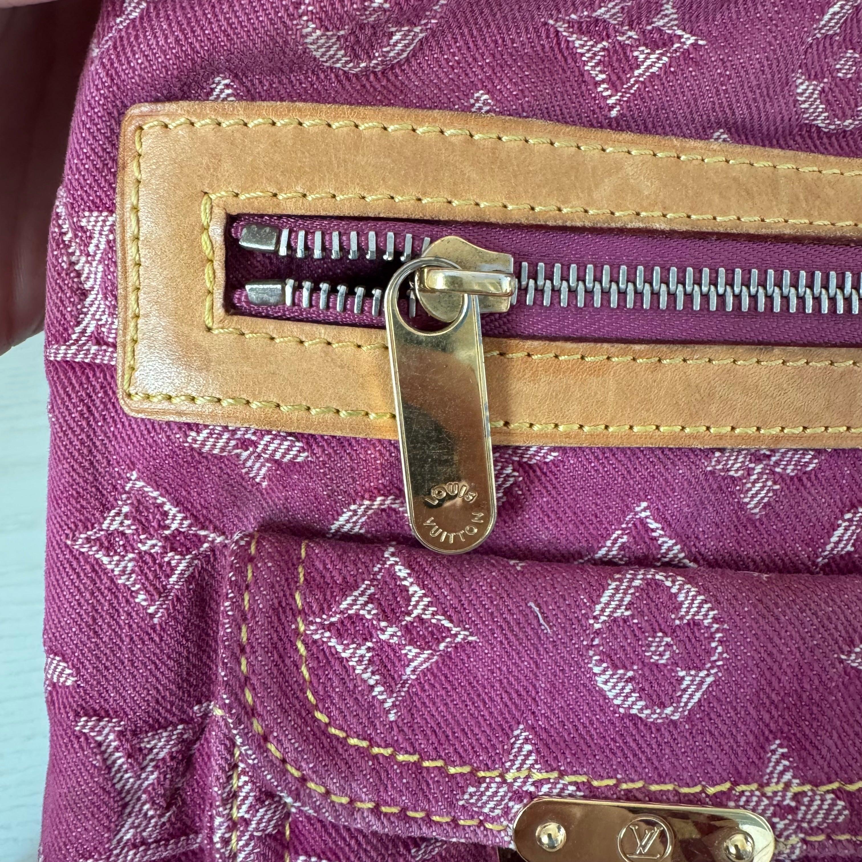 Louis Vuitton Monogram Pink Denim Baggy PM Shoulder Bag 7