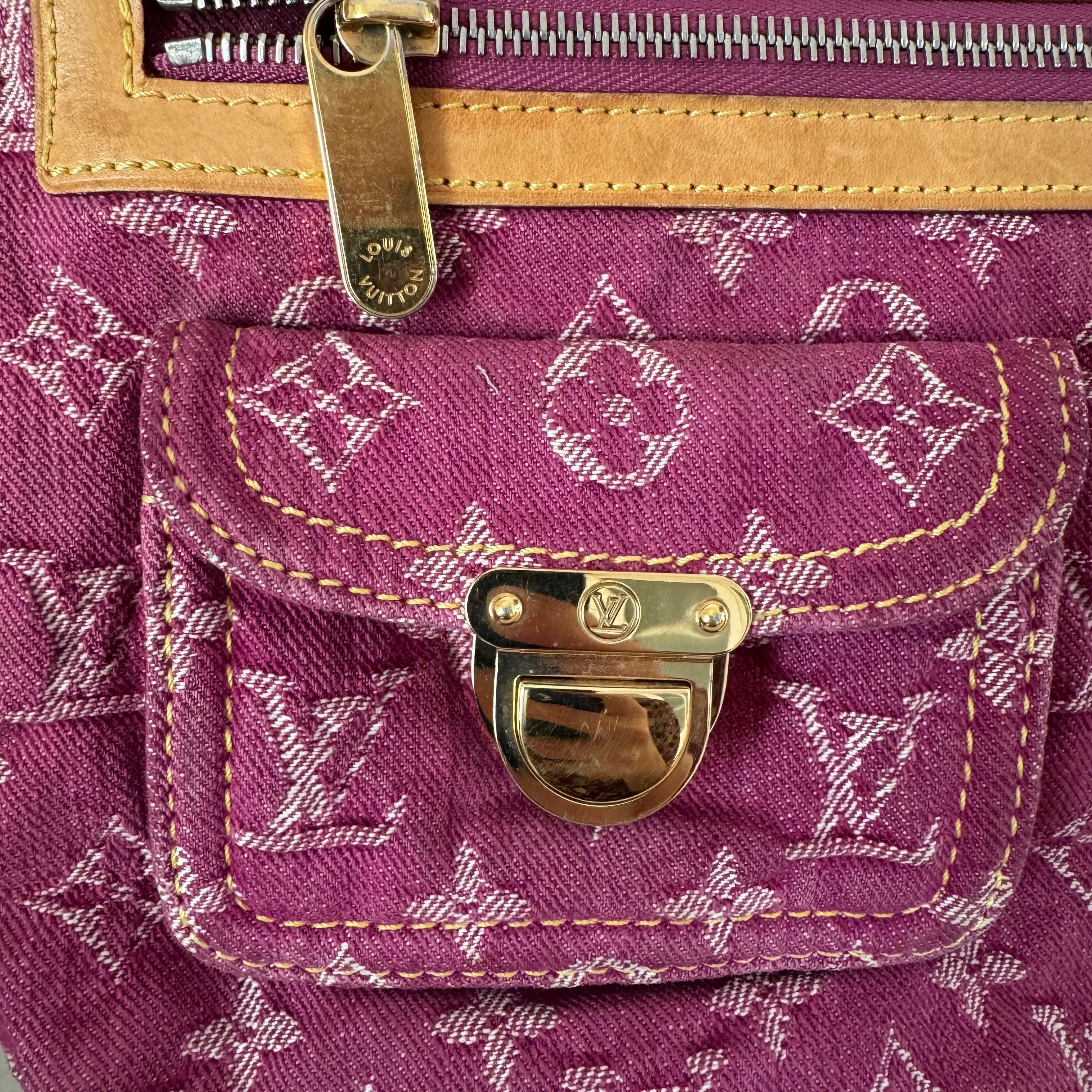 Louis Vuitton Monogram Pink Denim Baggy PM Shoulder Bag 8