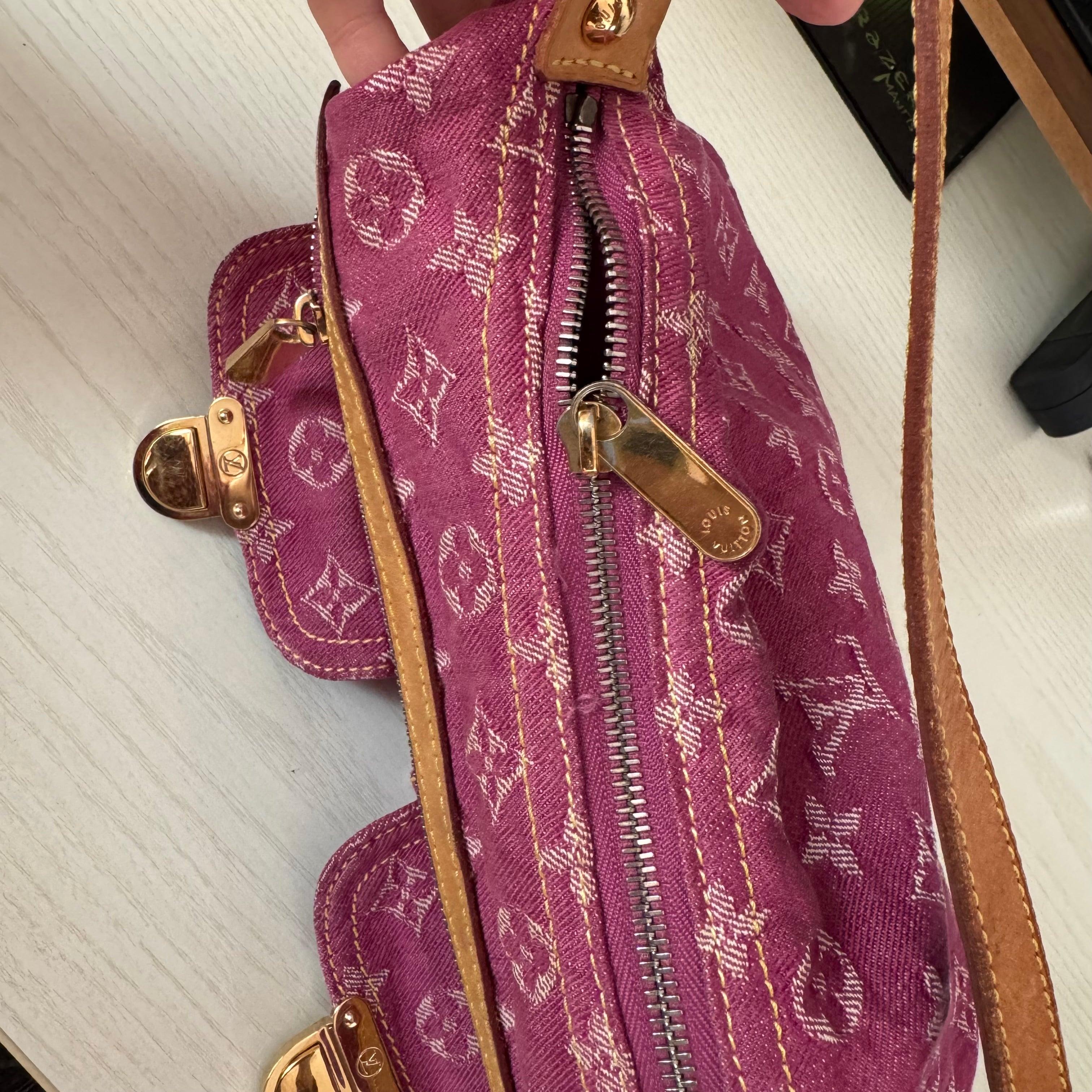 Louis Vuitton Monogram Pink Denim Baggy PM Shoulder Bag 11