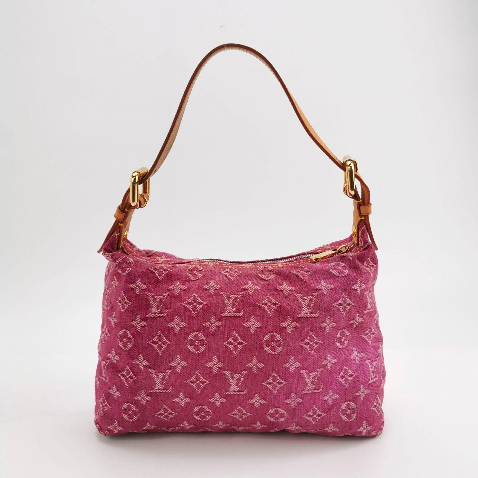 Louis Vuitton Monogram Pink Denim Baggy PM Shoulder Bag