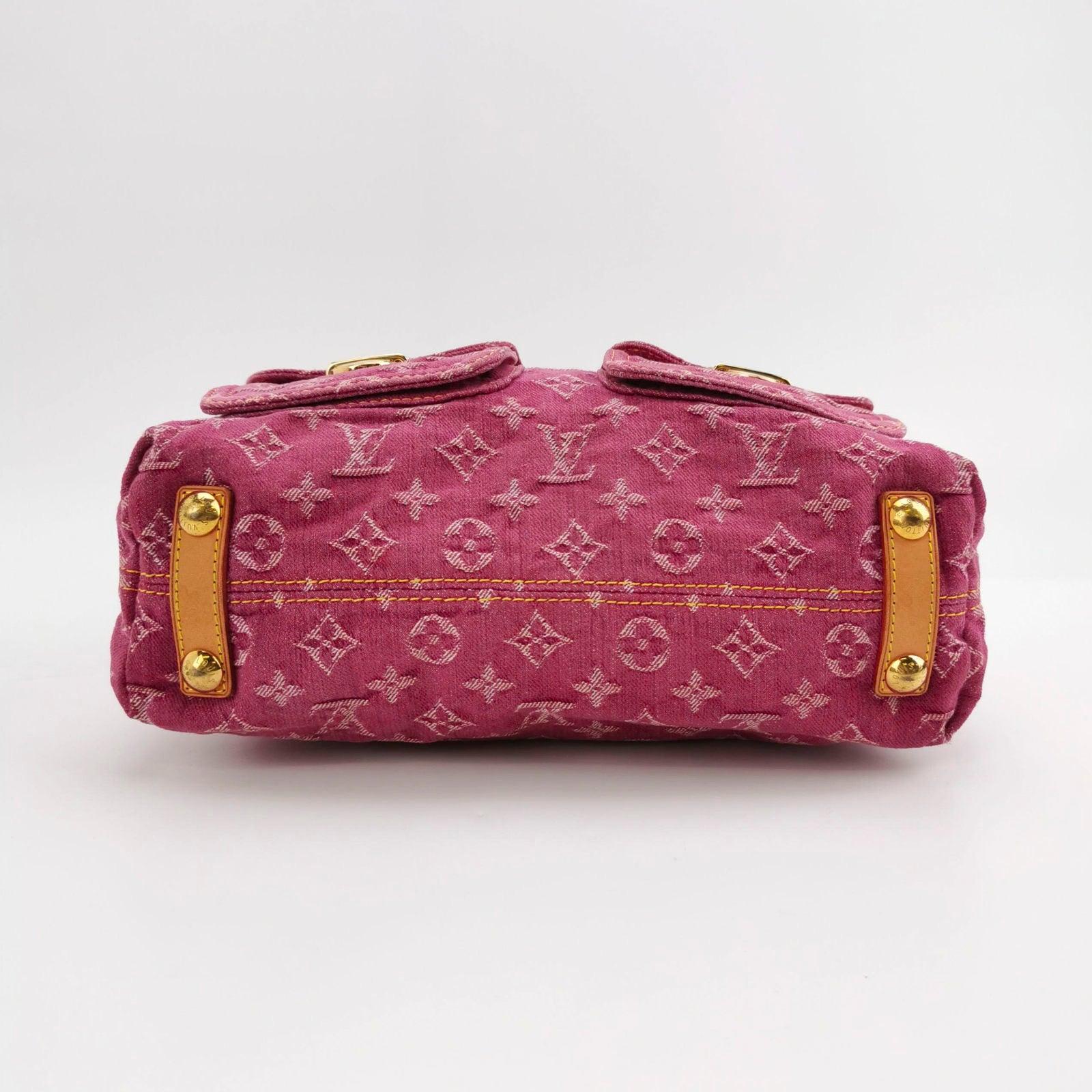 Louis Vuitton Monogram Pink Denim Baggy PM Shoulder Bag 3