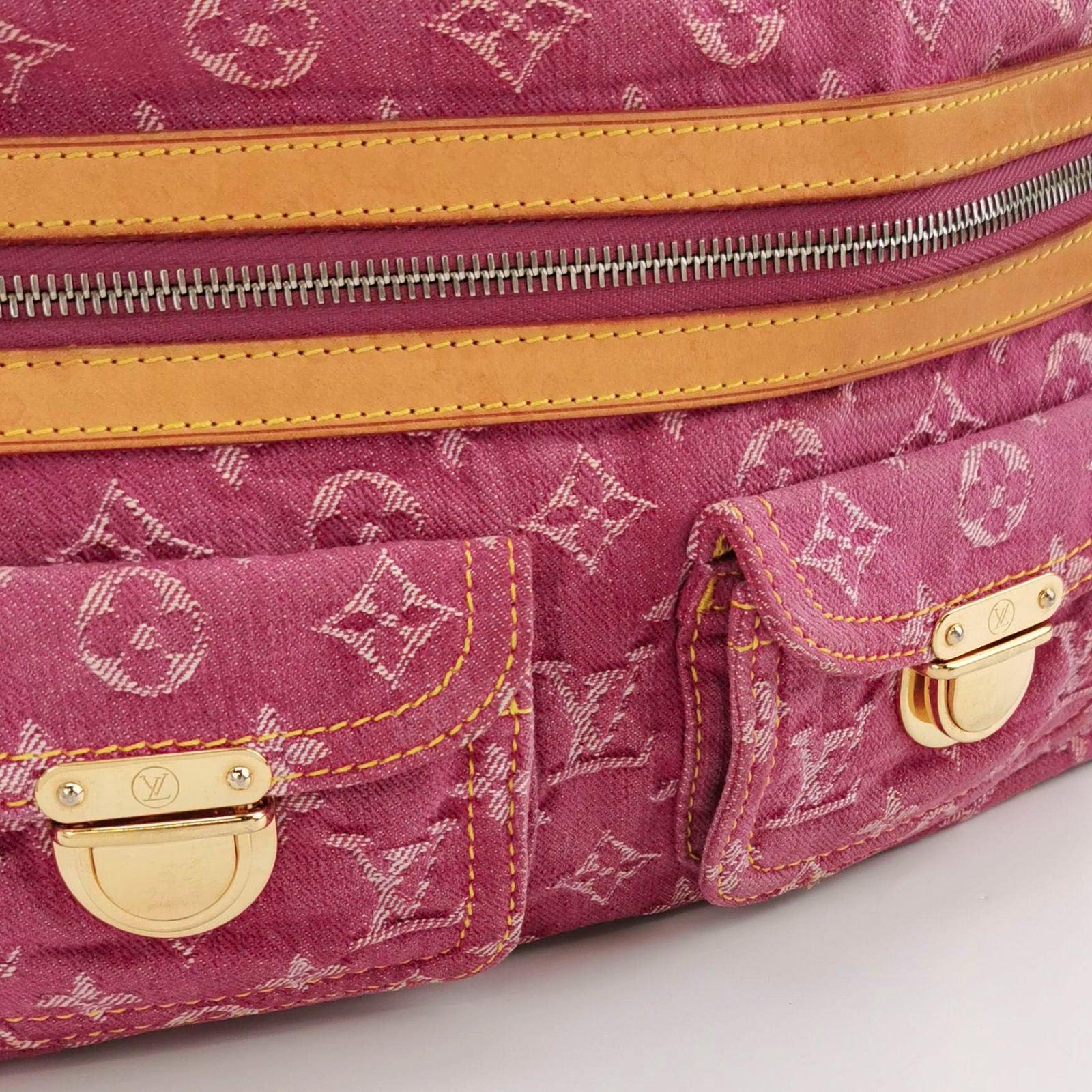 Louis Vuitton Monogram Pink Denim Baggy PM Shoulder Bag 4