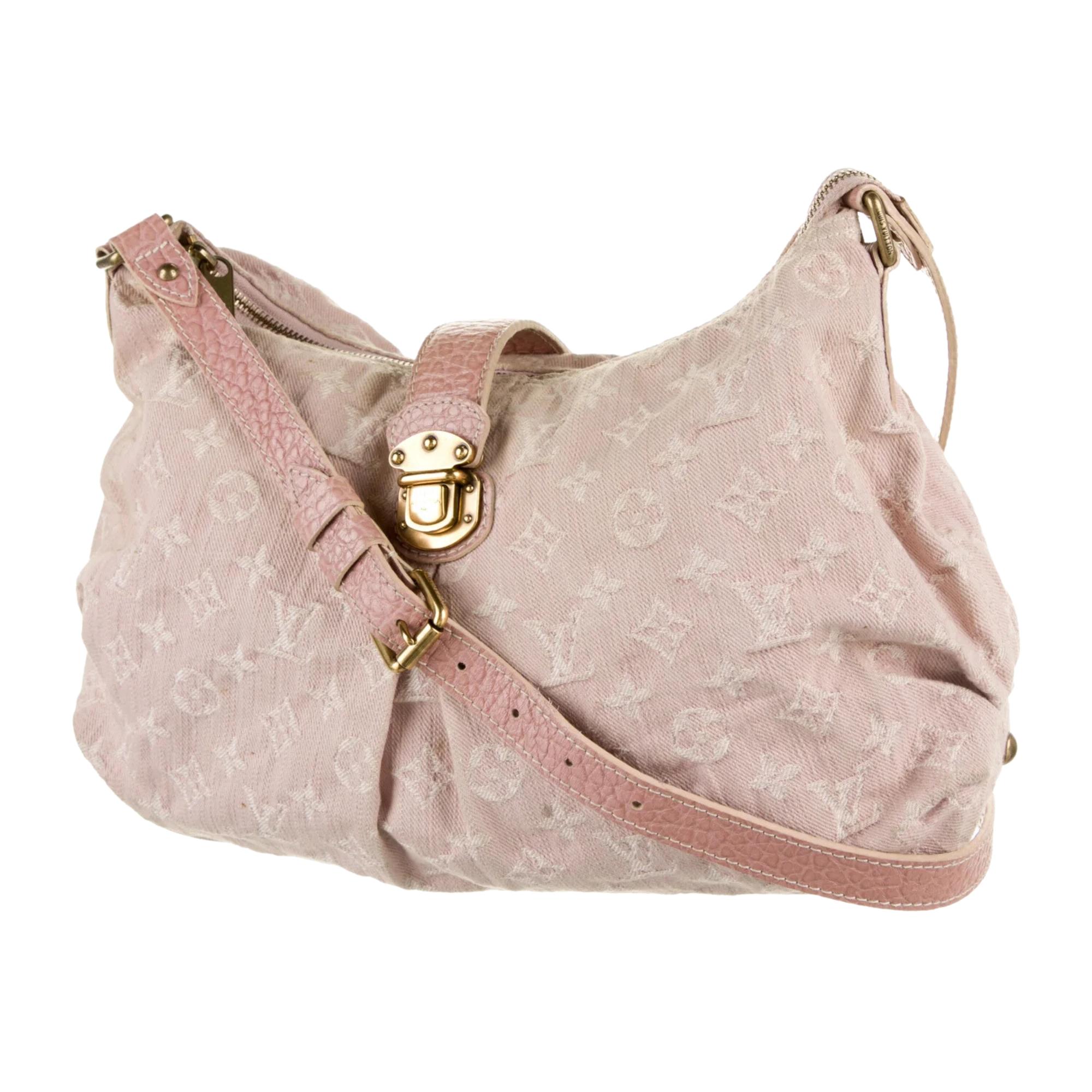 Louis Vuitton Monogram Pink Denim Slightly Shoulder Bag In Good Condition In Montreal, Quebec
