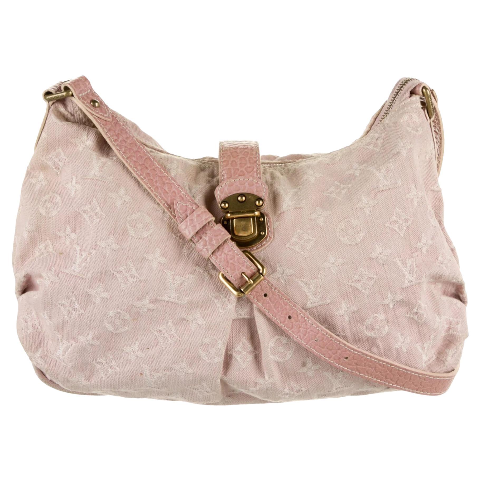 Louis Vuitton Monogram Pink Denim Slightly Shoulder Bag