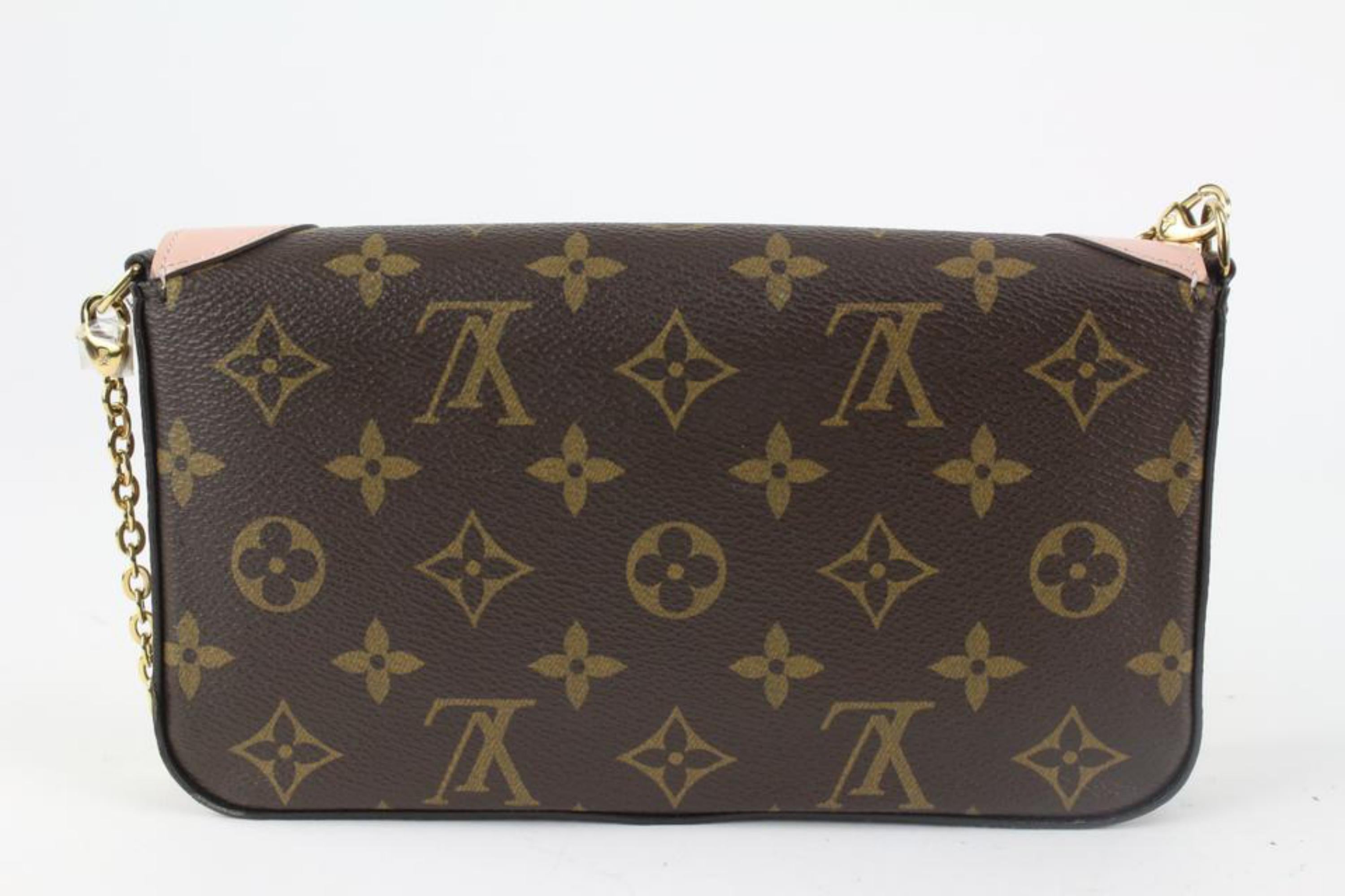 Louis Vuitton Monogram Pink Dog Pochette Felicie Crossbody 1217lv24 In Excellent Condition For Sale In Dix hills, NY