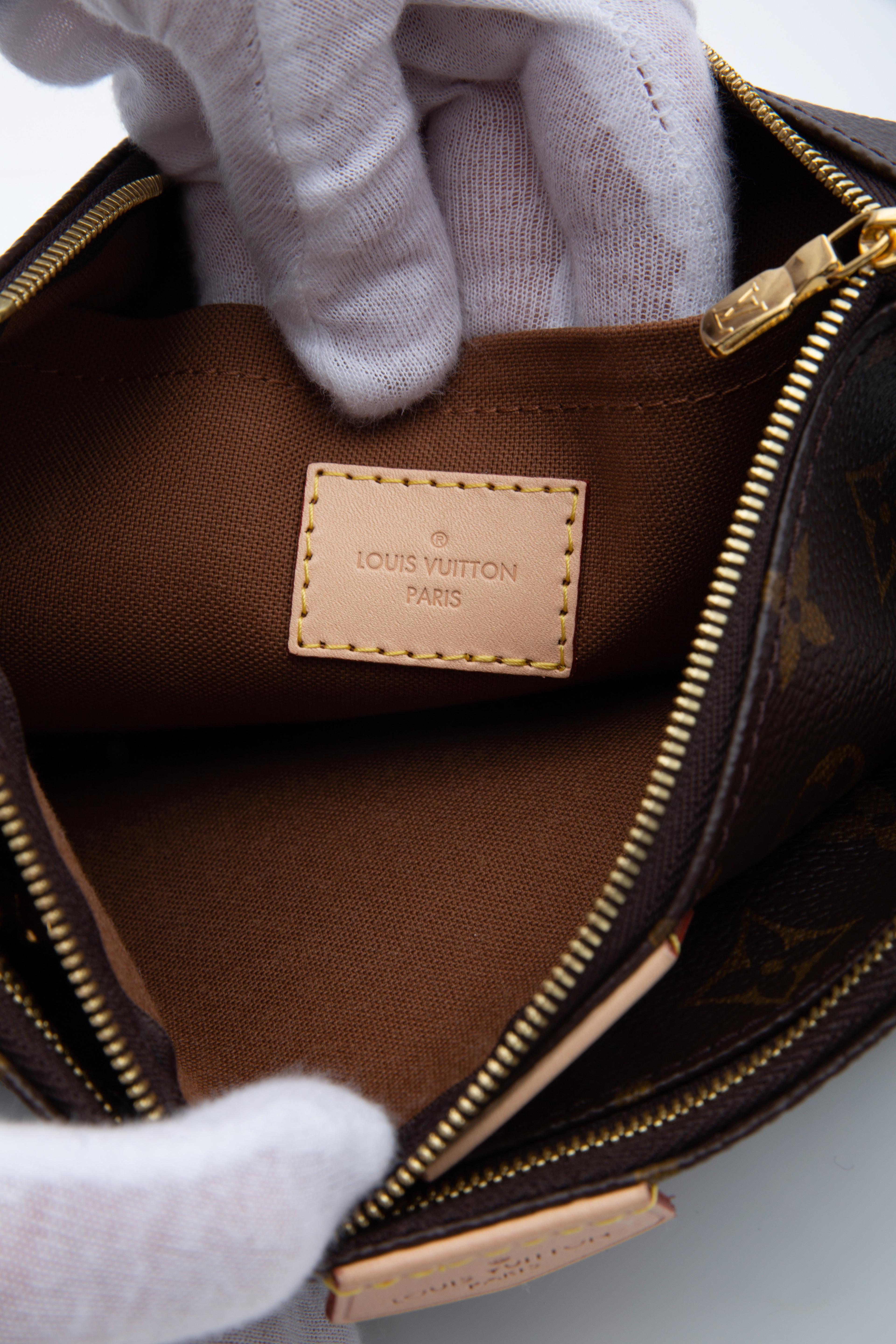 Black Louis Vuitton Monogram Pink Strap Multi Pochette Crossbody Bag (2020)