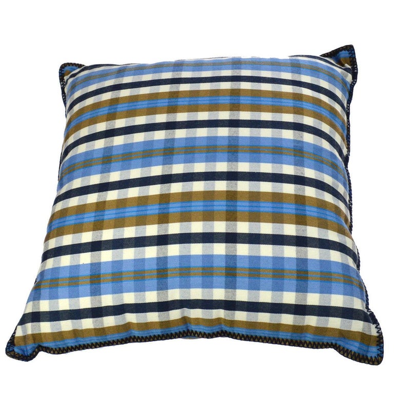 Louis Vuitton Monogram Plaid Stripe Checker Couch Chair Bed Throw Square Pillow at 1stdibs