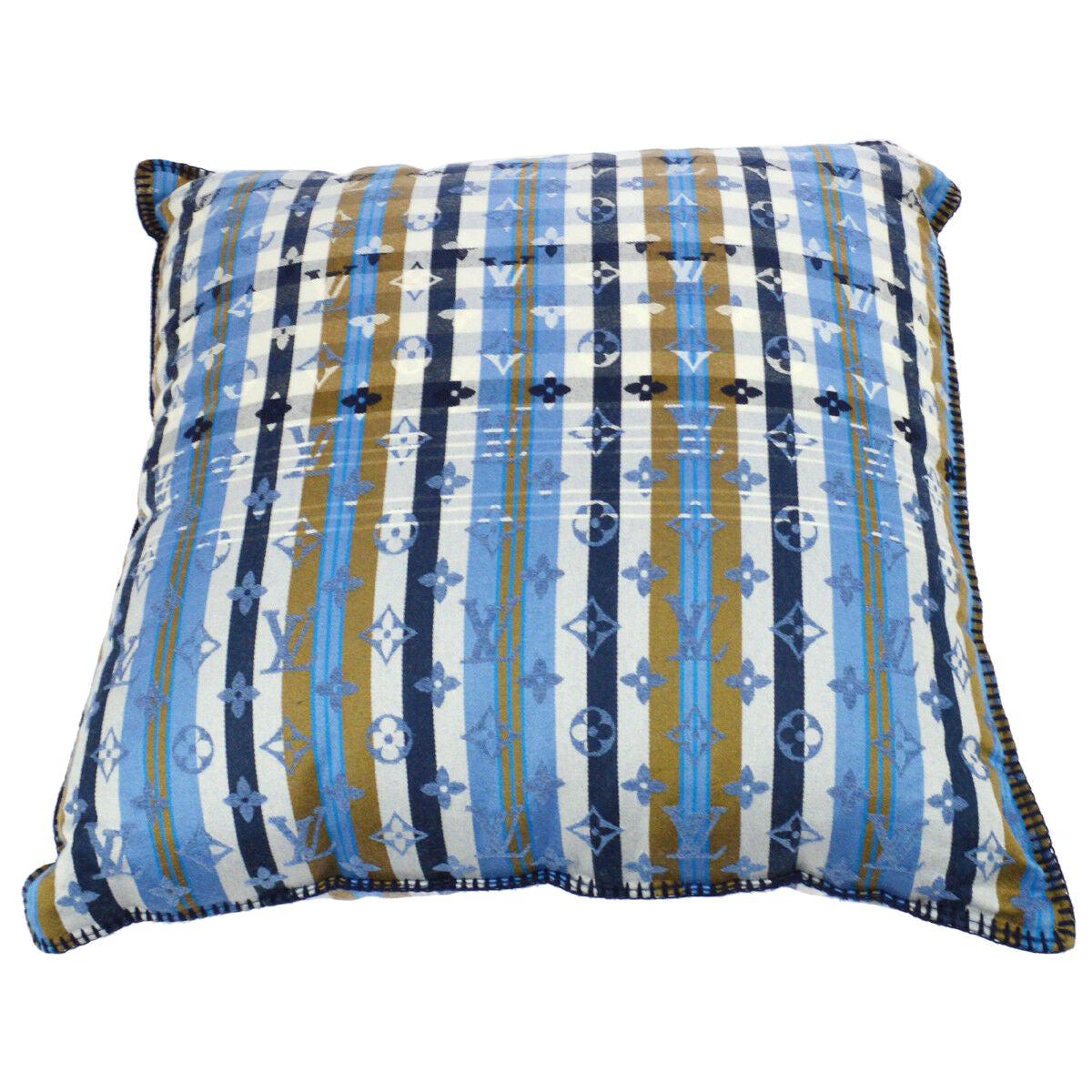 Louis Vuitton Monogram Plaid Stripe Checker Couch Chair Bed Throw Square Pillow