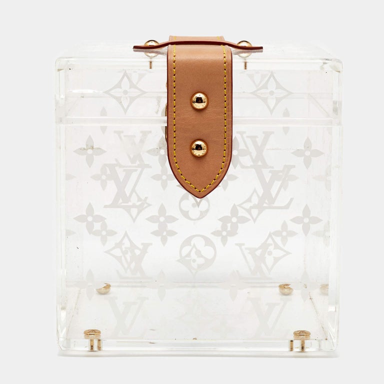 Boîte cubique Louis Vuitton en plexiglas à monogramme Scott sur 1stDibs
