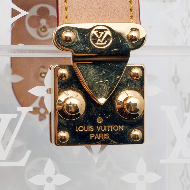 Louis Vuitton Scott Box Monogram Accessory Case Plexiglass Red
