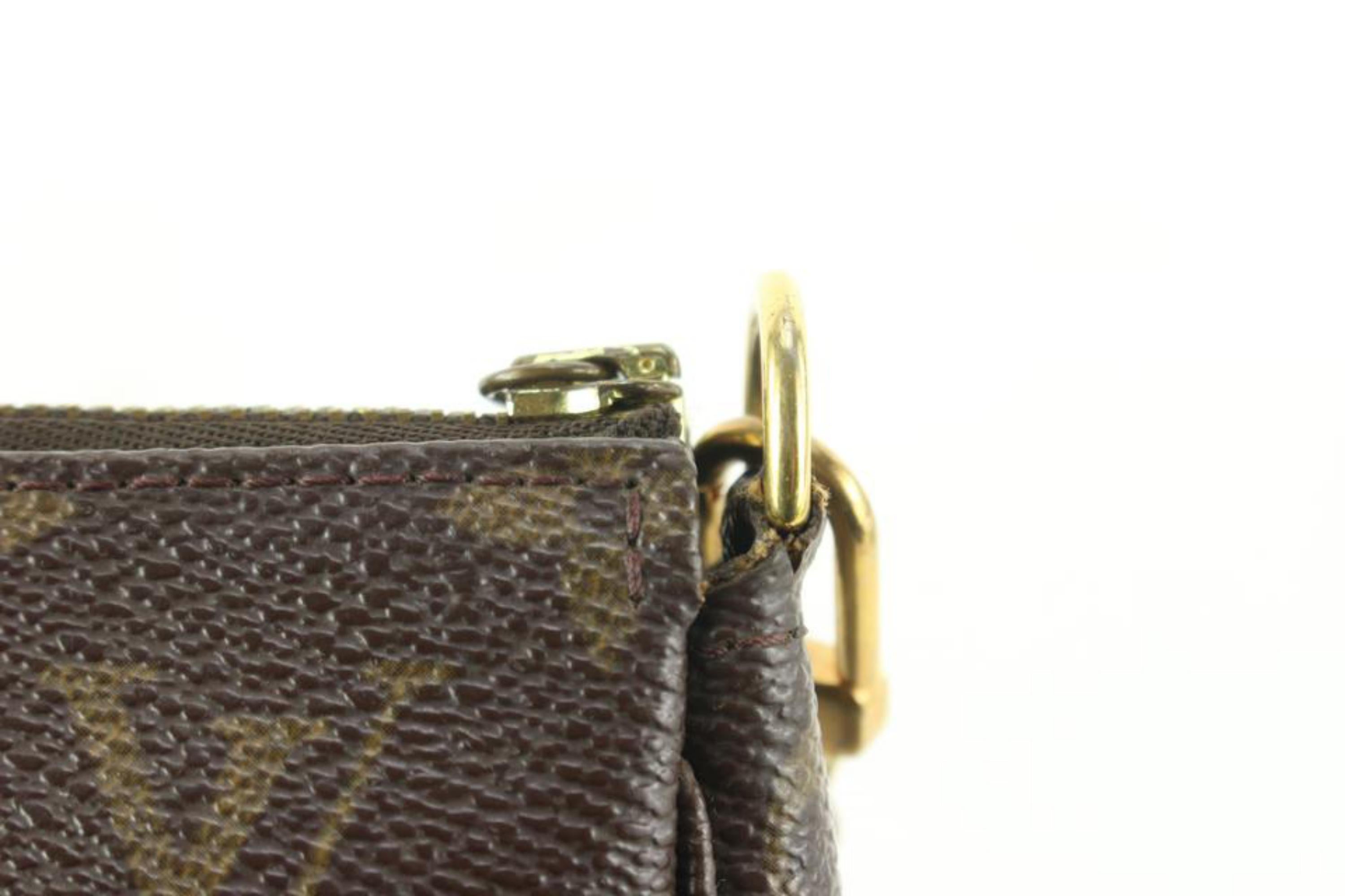 Gray Louis Vuitton Monogram Pochette Accessoires Wristlet Pouch 83lk711s For Sale