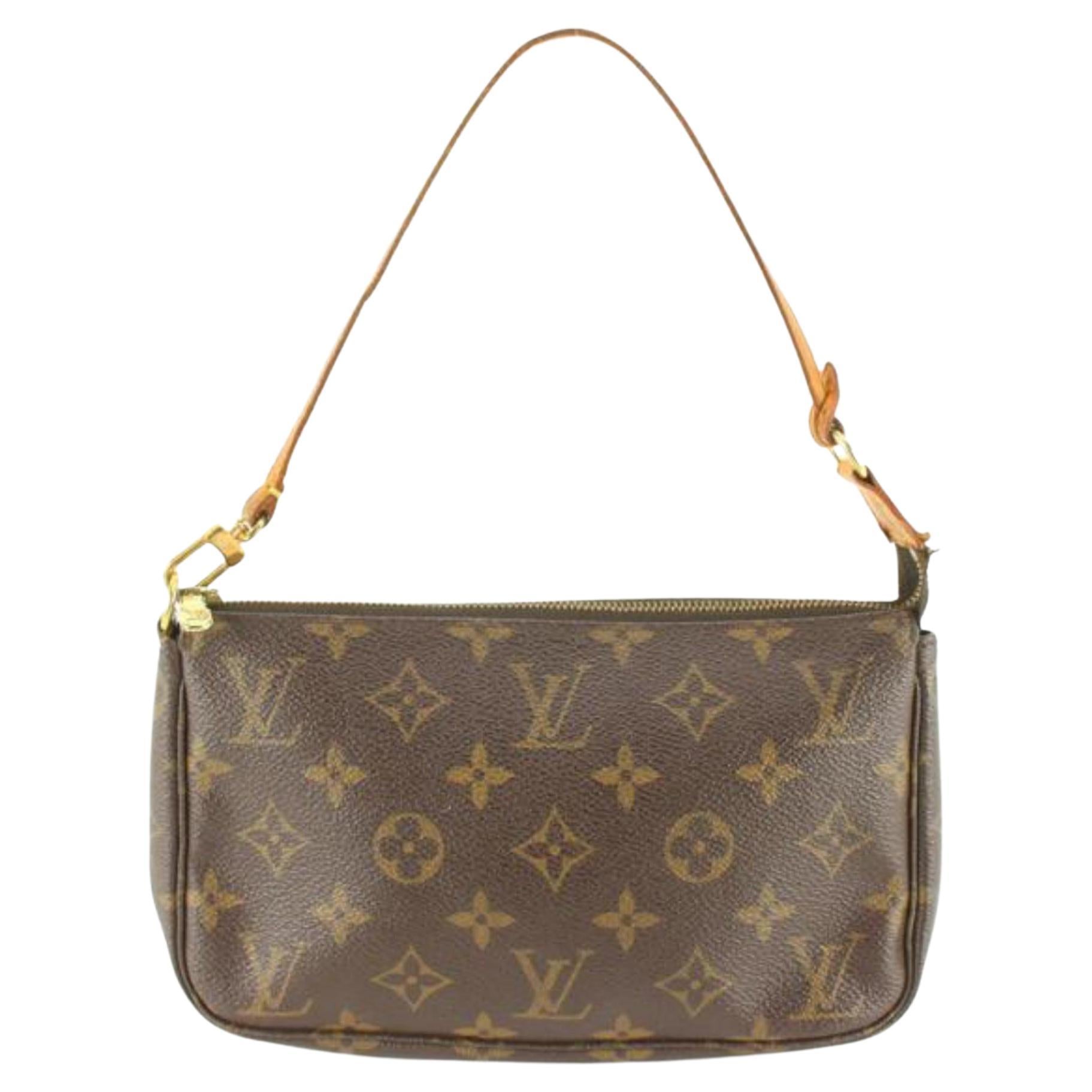 Louis Vuitton Beige Patent Leather Rolled Handle Monogram Interior Pocket Bag