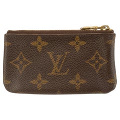 Louis Vuitton Monogram Pochette Clés Gold-Toned Hardware Key Pouch Wallet Bag