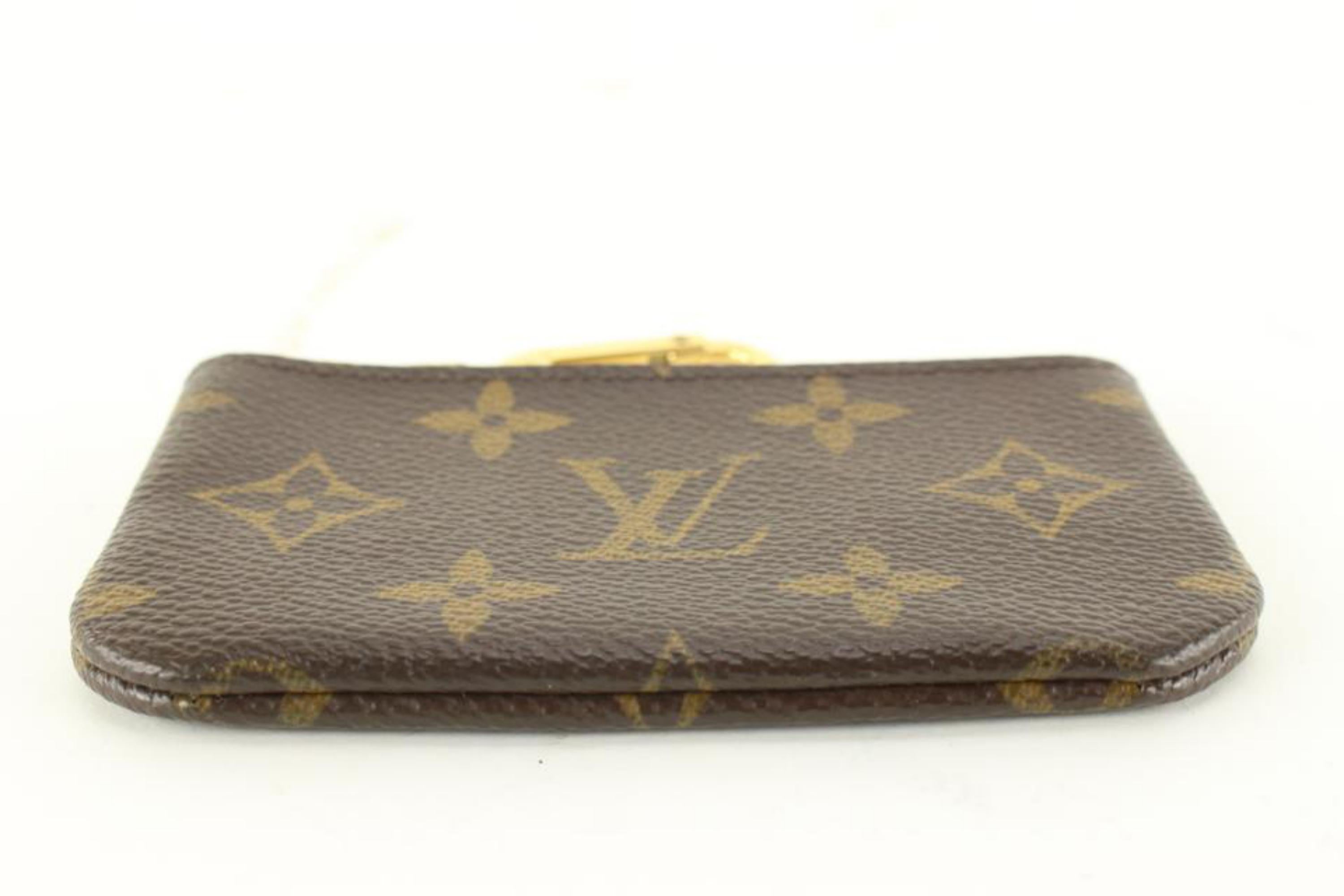 Louis Vuitton Monogram Pochette Cles Key Pouch 15lk76s In Good Condition In Dix hills, NY