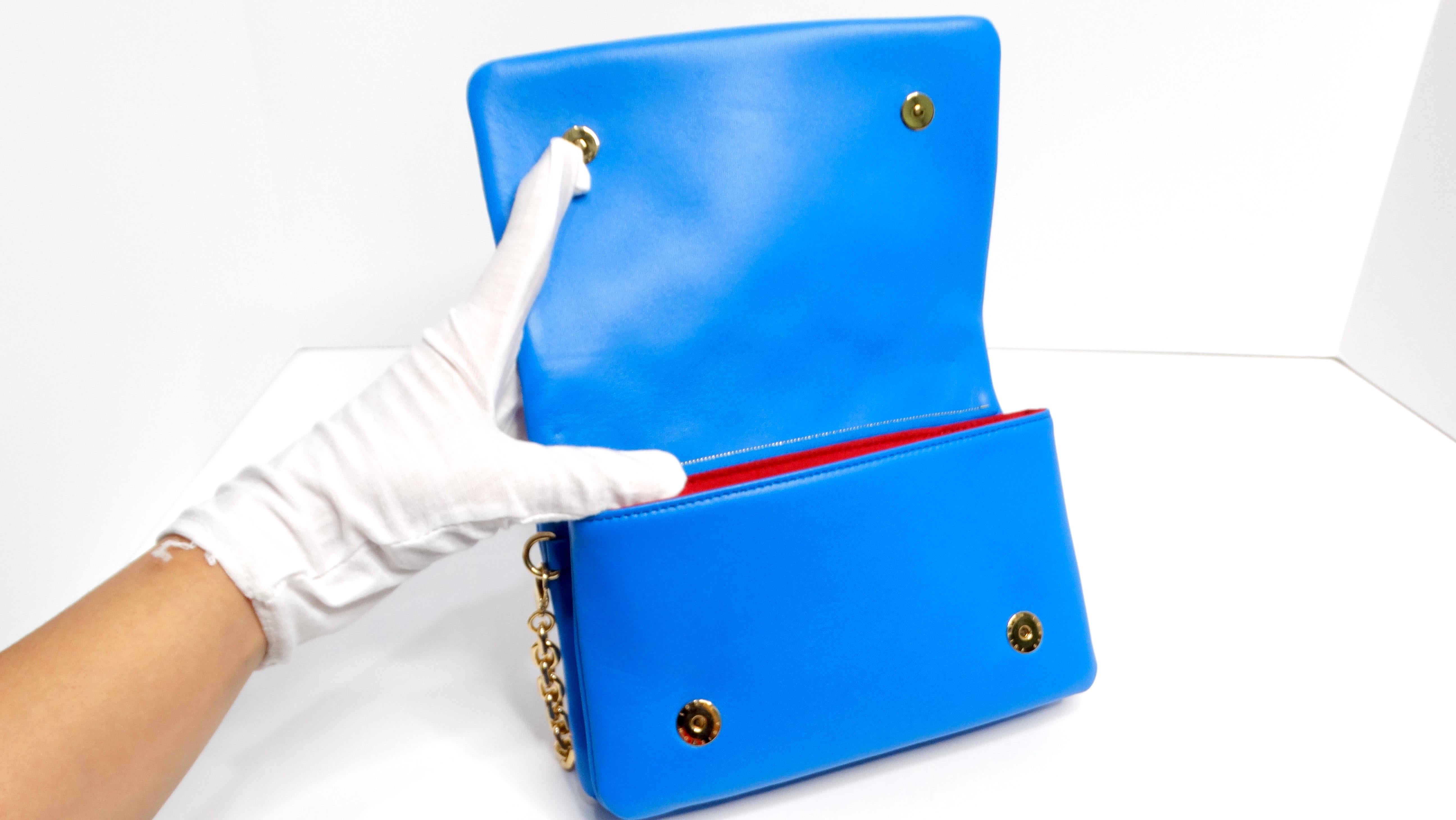 Louis Vuitton Monogram Pochette Coussin Blue & Red Lambskin Bag 6