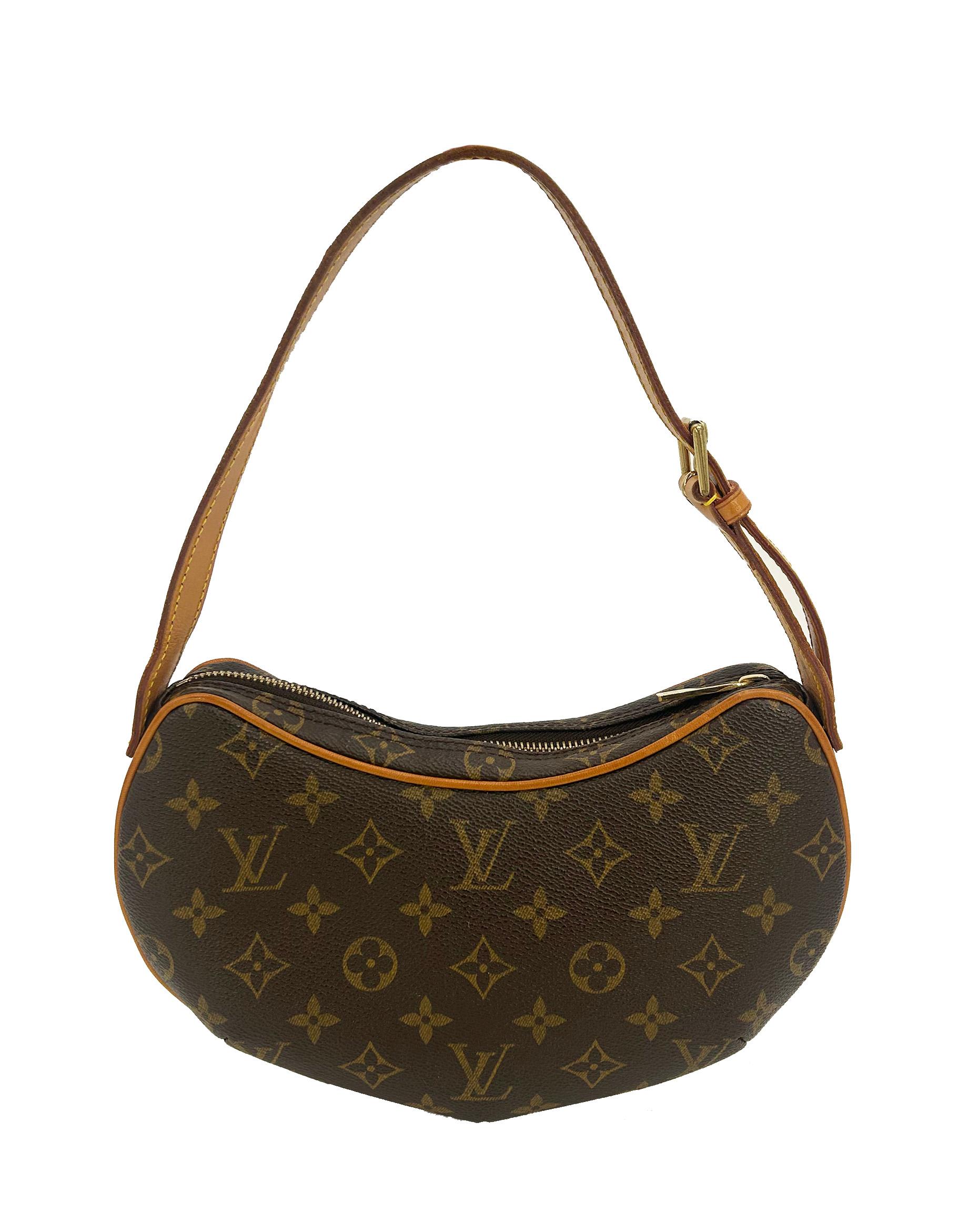 Black Louis Vuitton Monogram Pochette Croissant For Sale