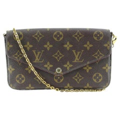 Used Louis Vuitton Monogram Pochette Felicie Crossbody Bag 1LVL621