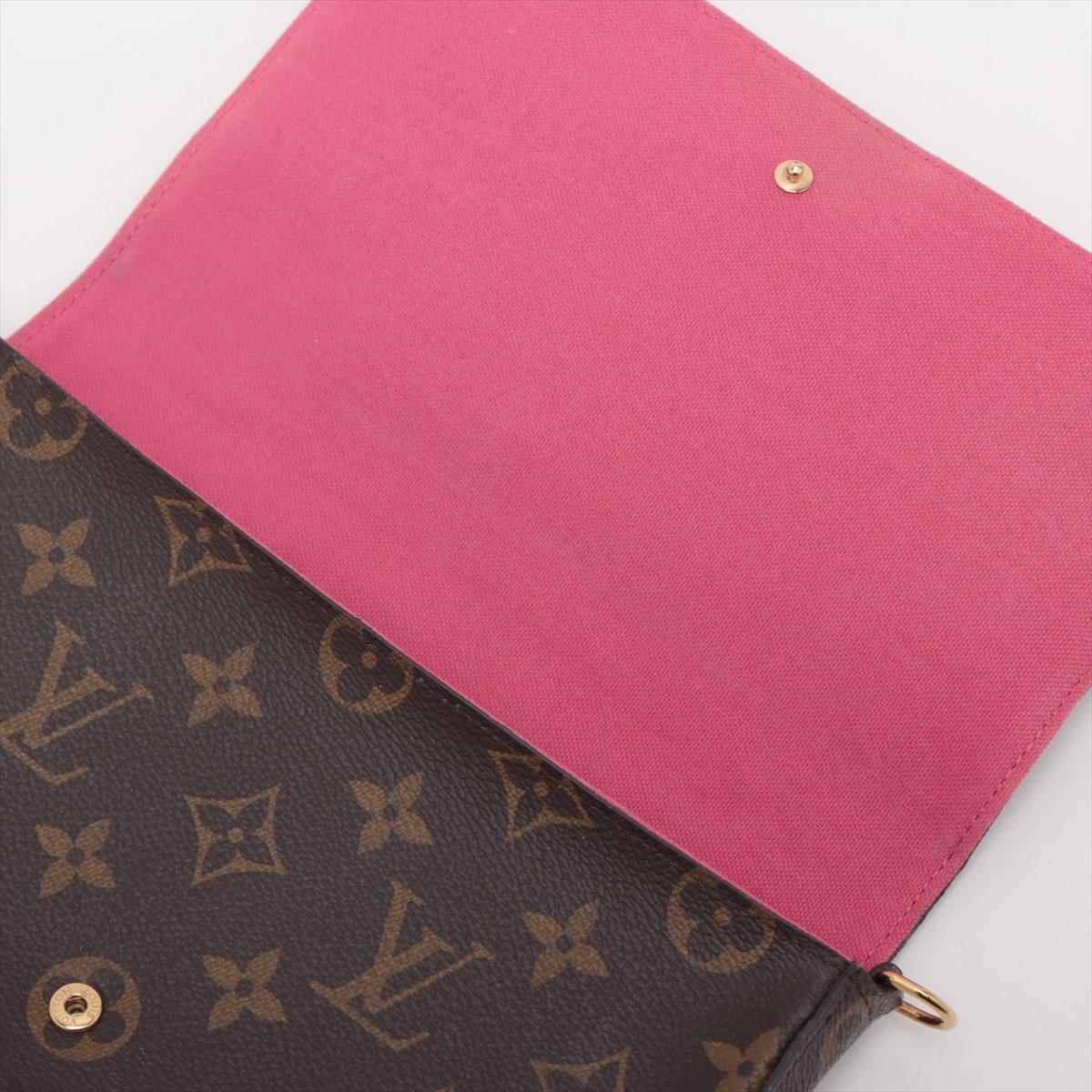 Louis Vuitton Monogram Pochette Felicie Vivienne Hollywood Fuchsia Pink For Sale 7