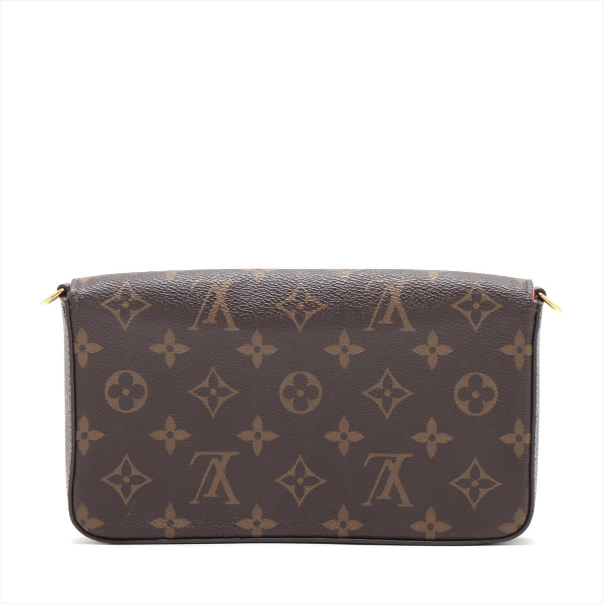 Louis Vuitton Monogram Pochette Felicie Vivienne Hollywood Fuchsia Pink In Good Condition For Sale In Indianapolis, IN