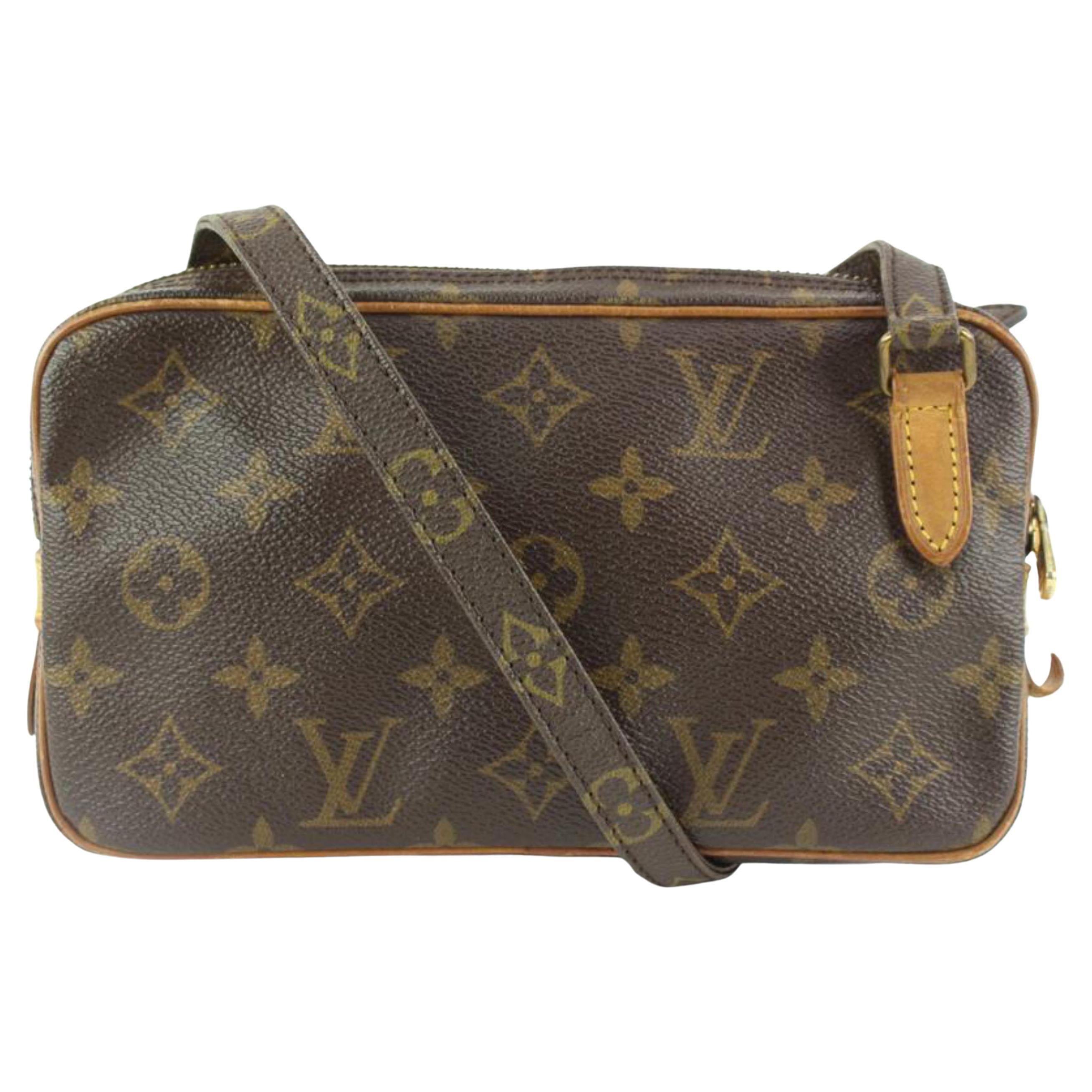 Pre-Owned Louis Vuitton Marly Bandouliere Brown 