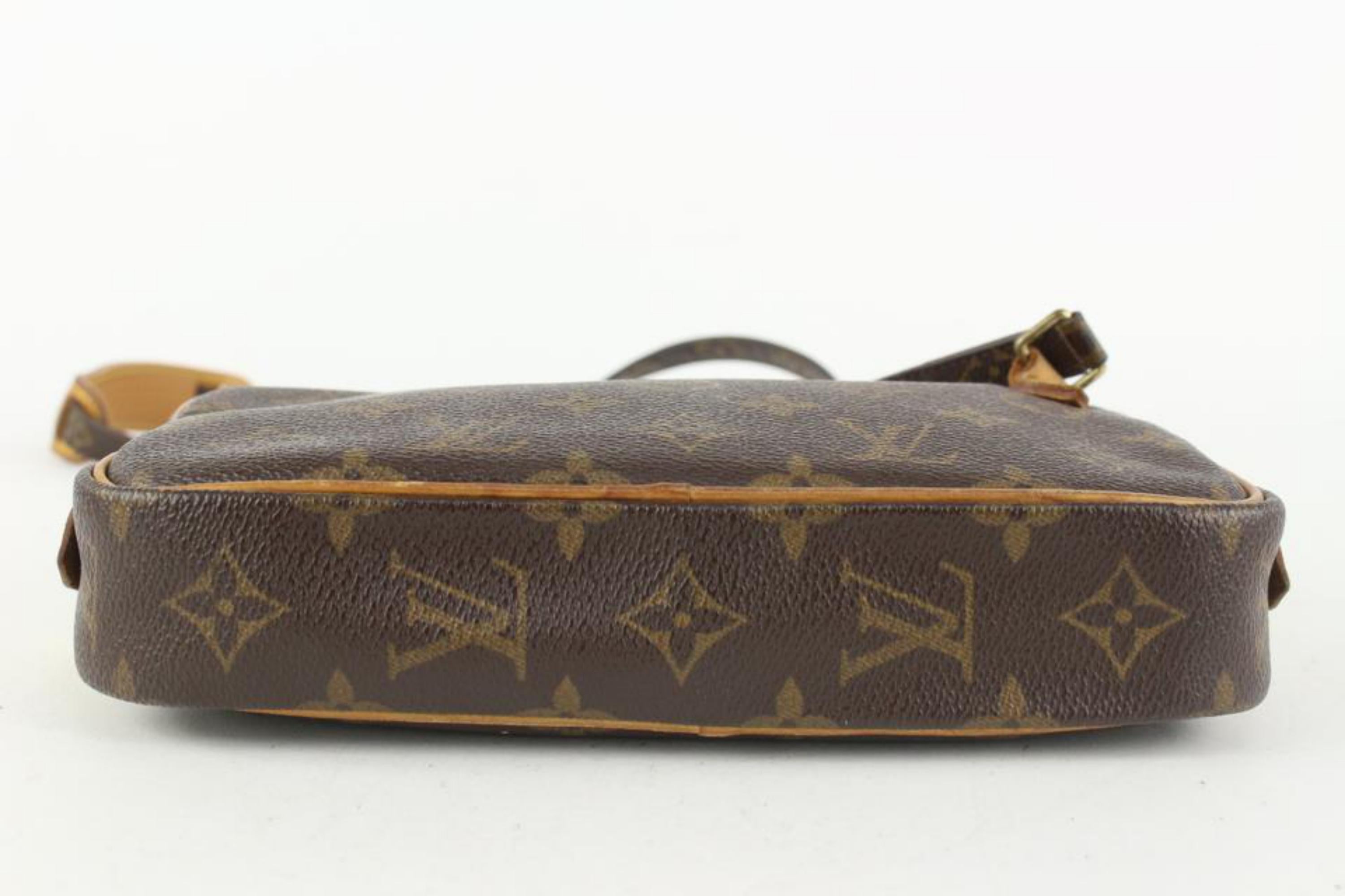 Louis Vuitton Monogram Pochette Marly Bandouliere Crossbody Bag 101lv21 For Sale 2