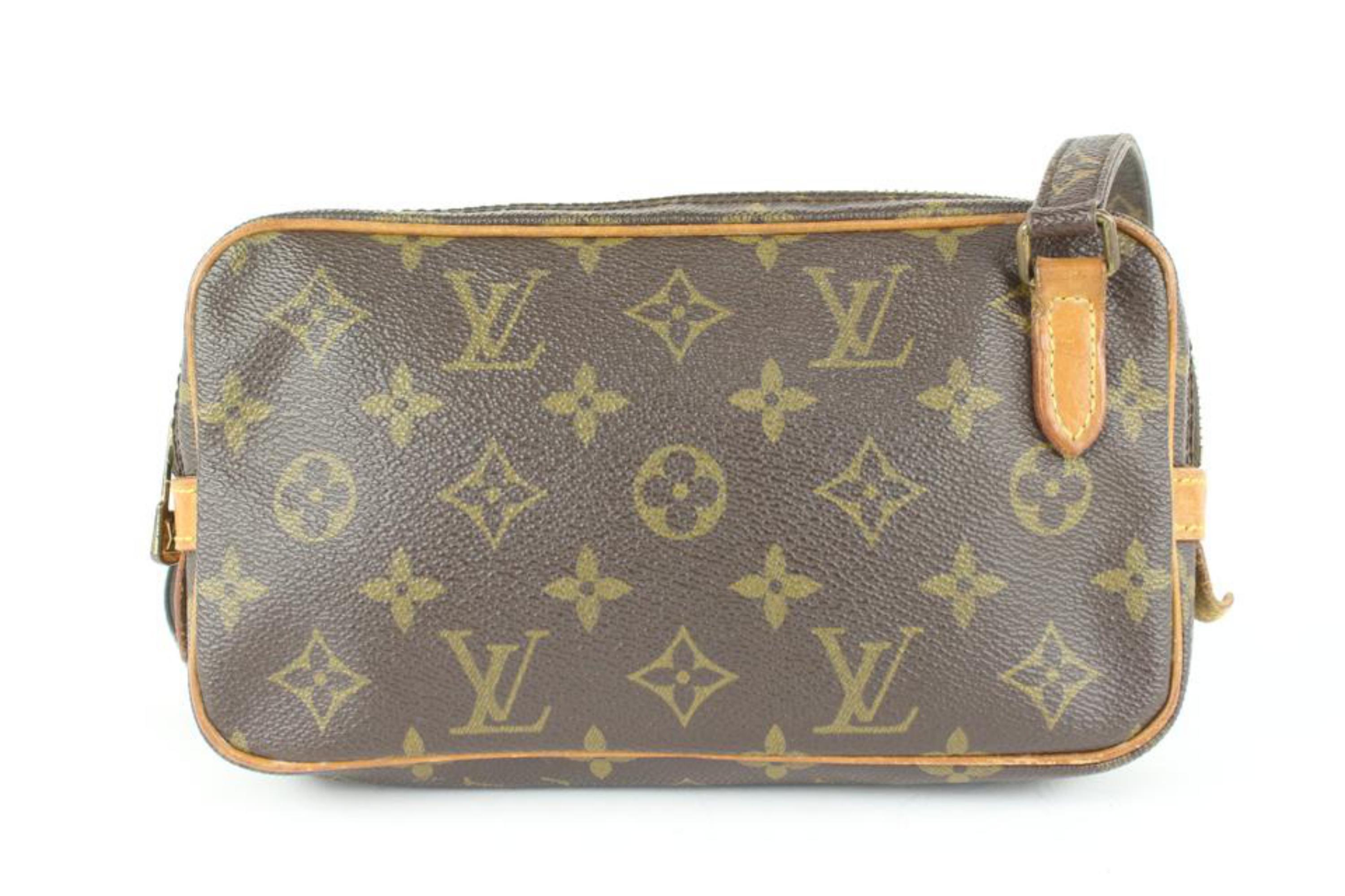 Louis Vuitton Monogram Pochette Marly Bandouliere Crossbody Bag 107lv31 In Fair Condition For Sale In Dix hills, NY
