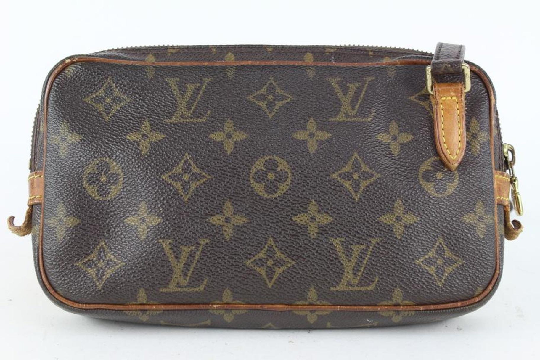 Black Louis Vuitton Monogram Pochette Marly Bandouliere Crossbody Bag 13LV929 For Sale