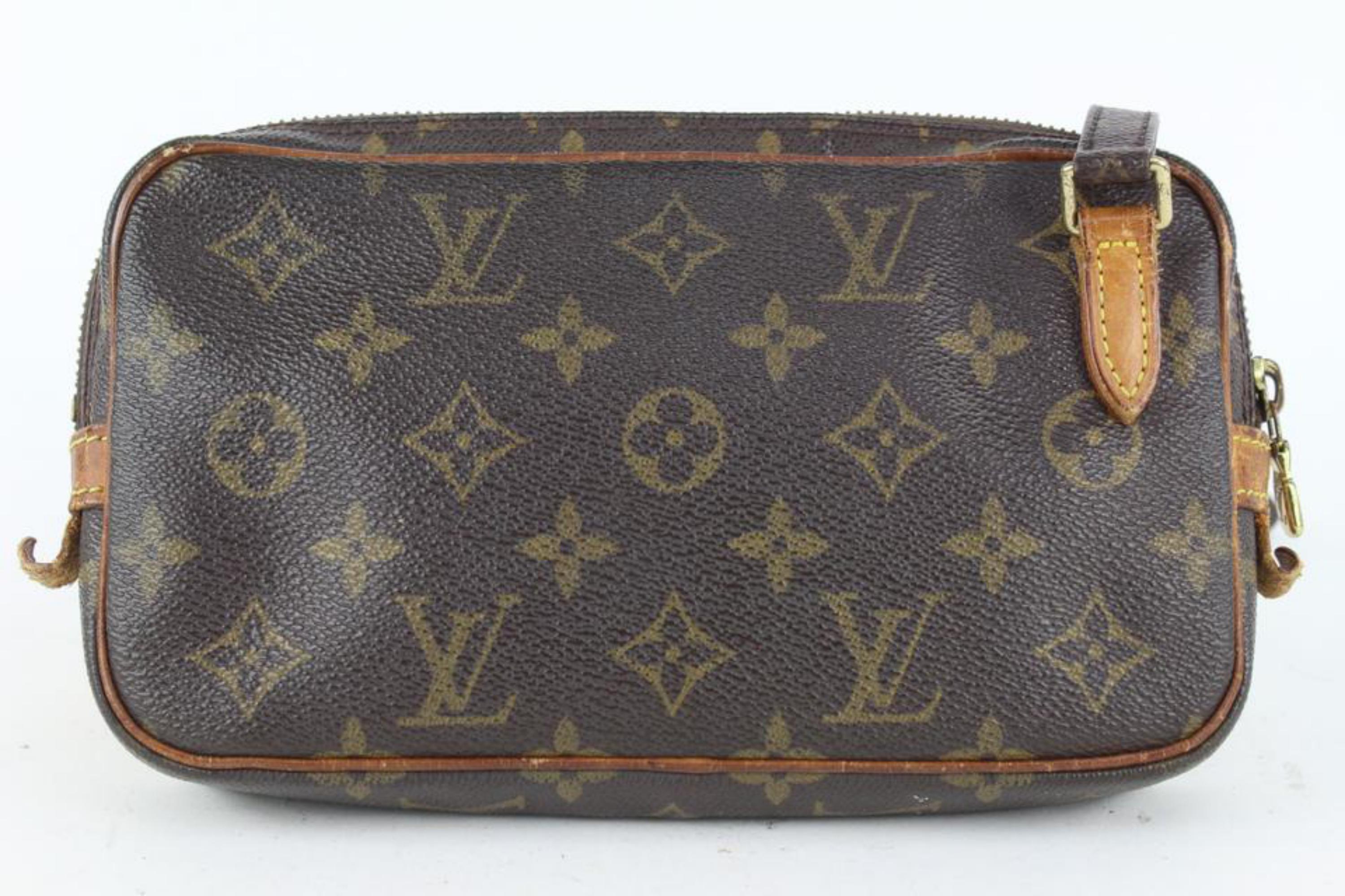Women's Louis Vuitton Monogram Pochette Marly Bandouliere Crossbody Bag 13LV929 For Sale